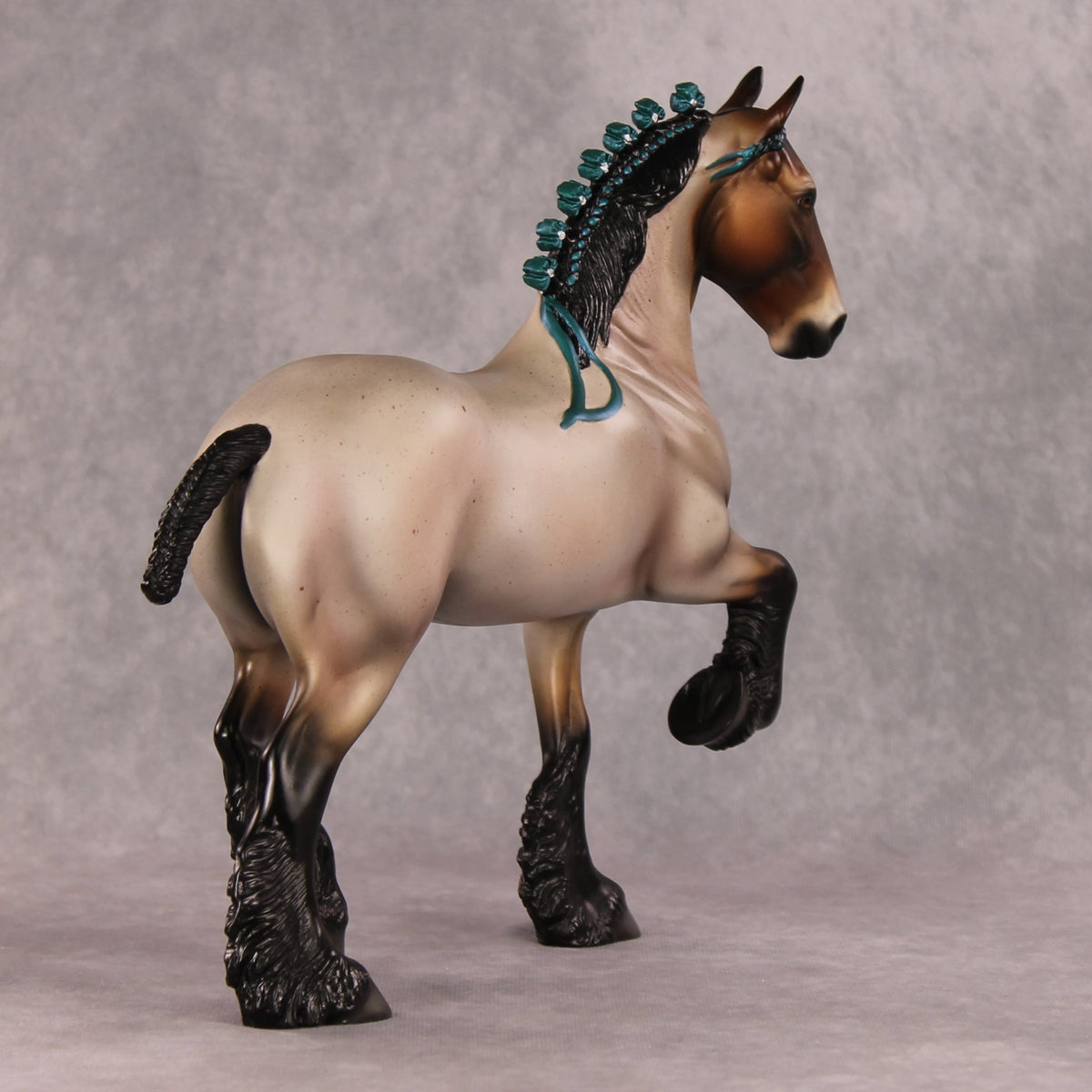 Smough OOAK Bay Roan Trotting Drafter By Angela Marleau HS24