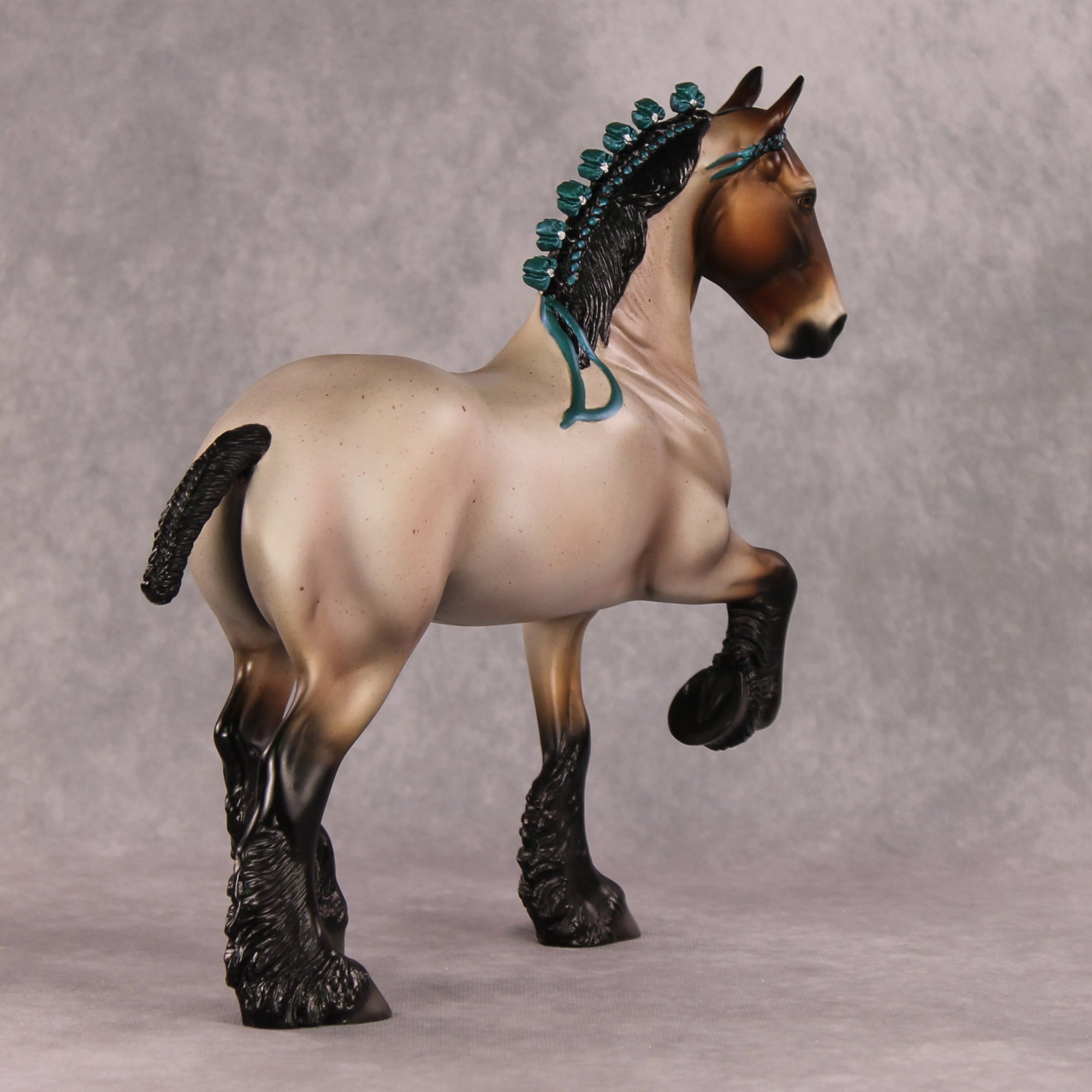 Smough OOAK Bay Roan Trotting Drafter By Angela Marleau HS24