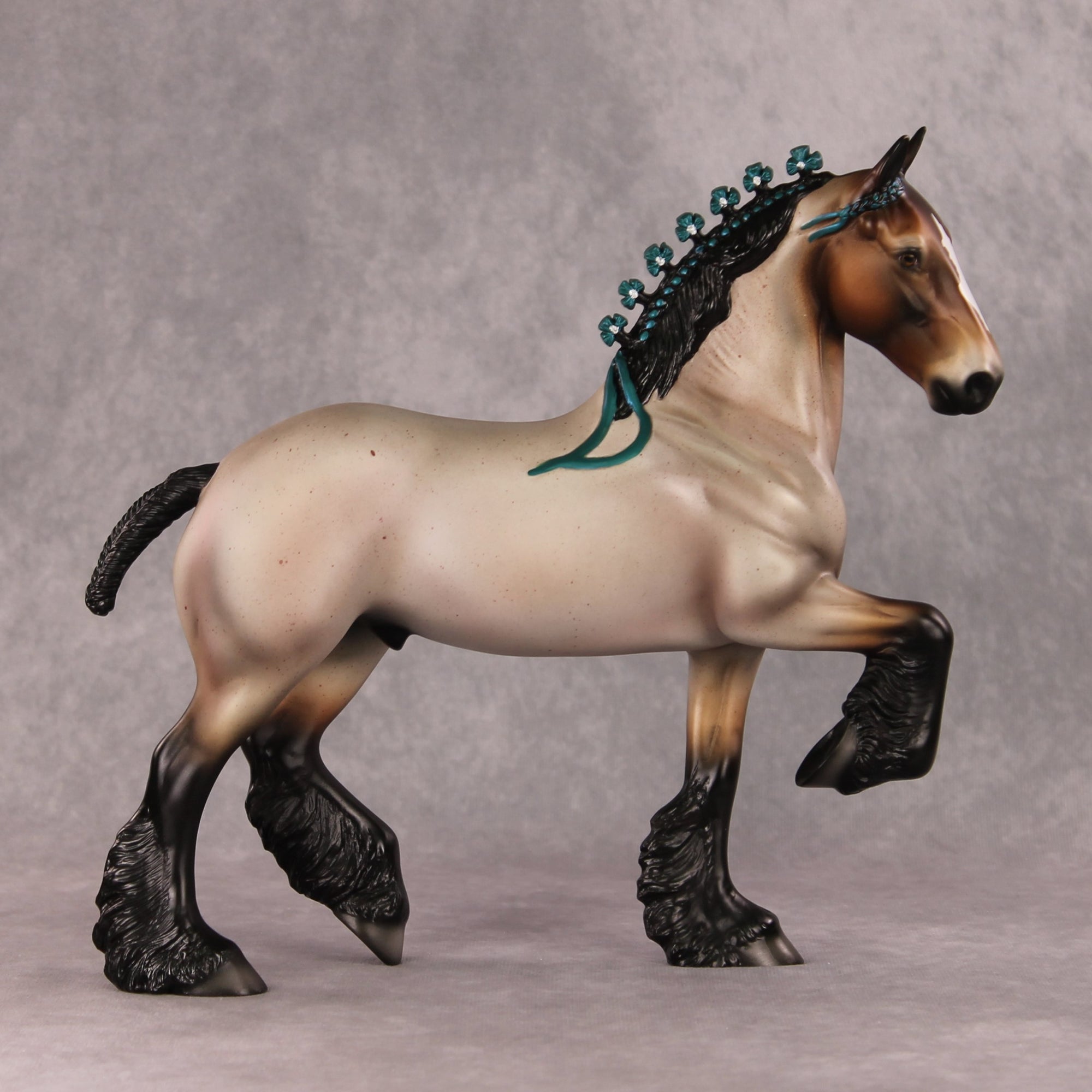 Smough OOAK Bay Roan Trotting Drafter By Angela Marleau HS24