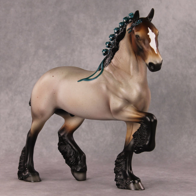 Smough OOAK Bay Roan Trotting Drafter By Angela Marleau HS24