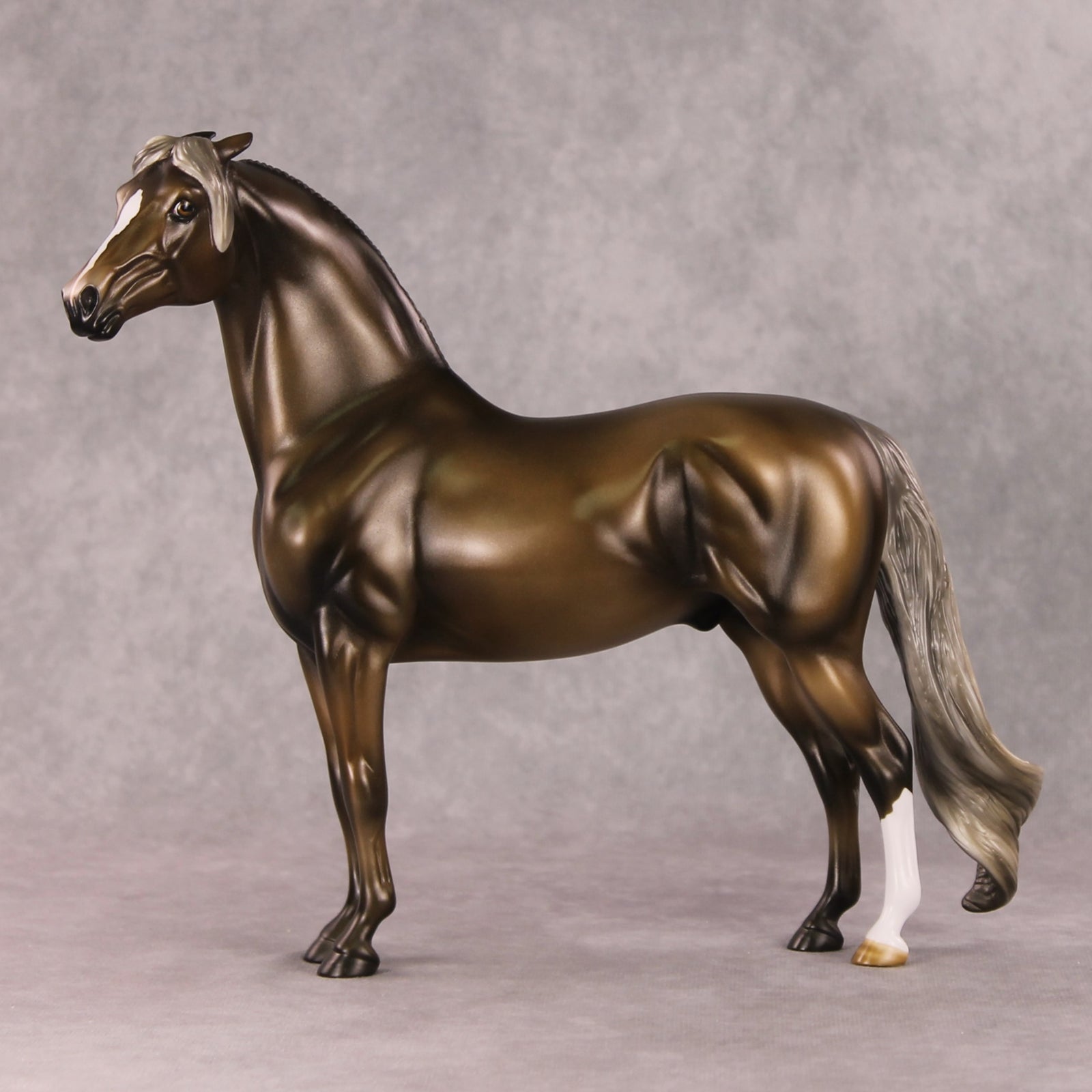 Luigi OOAK Chocolate Palomino Custom Pinned Eared Morgan By Angela Marleau HS24