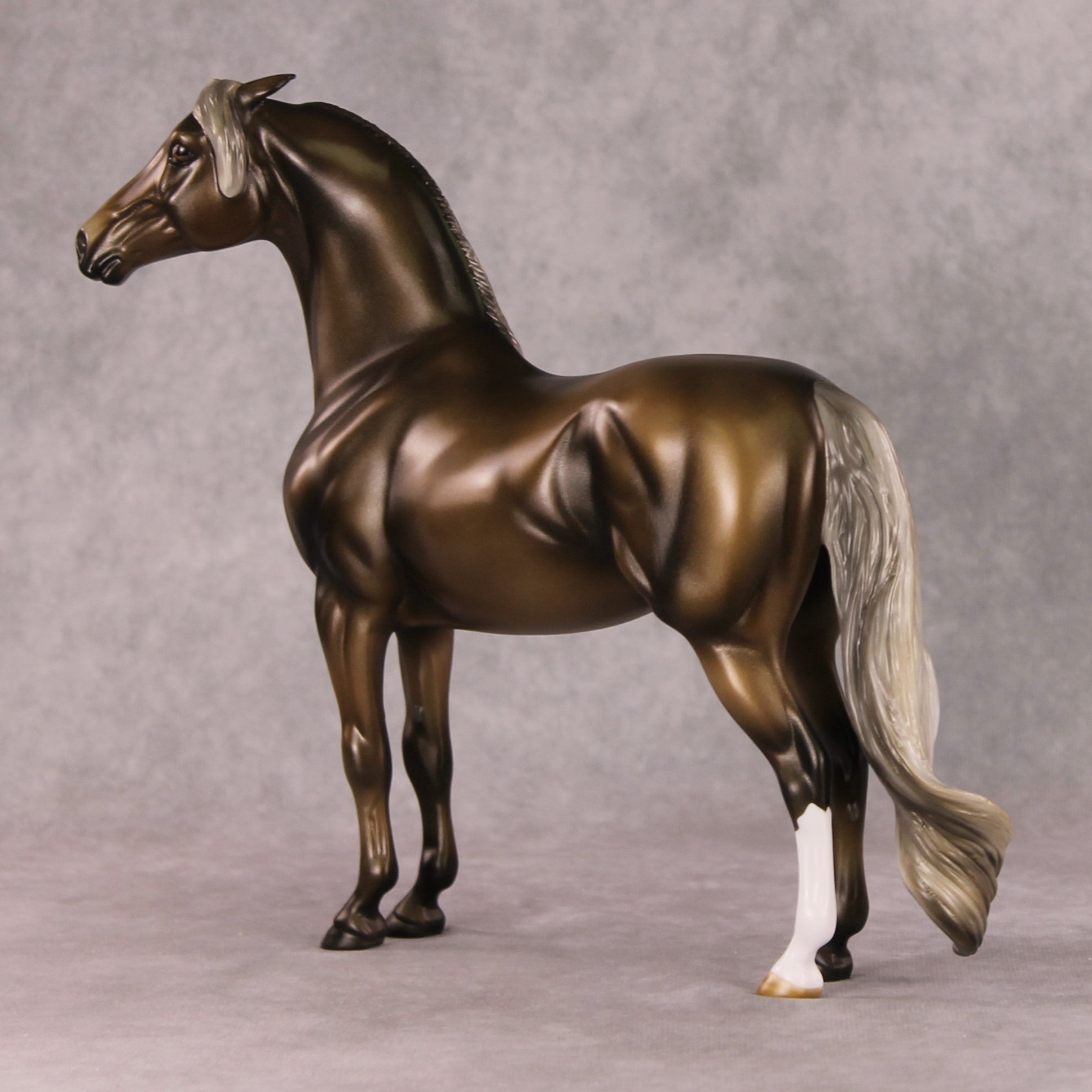 Luigi OOAK Chocolate Palomino Custom Pinned Eared Morgan By Angela Marleau HS24