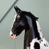 Presence Of Mind OOAK Black Tobiano with Cat Tracks Saddlebred By Dawn Quick EQ24