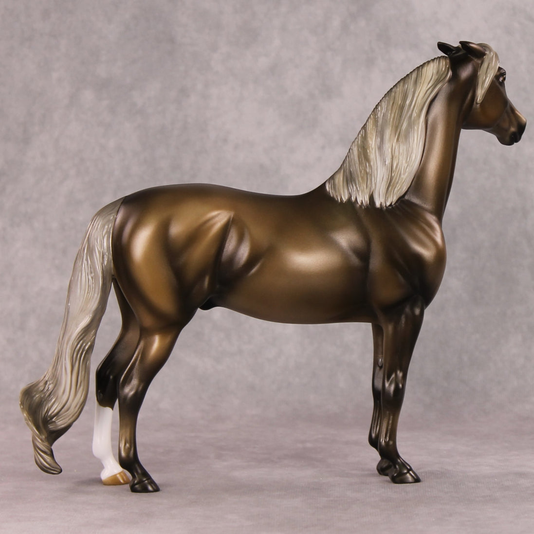 Luigi OOAK Chocolate Palomino Custom Pinned Eared Morgan By Angela Marleau HS24