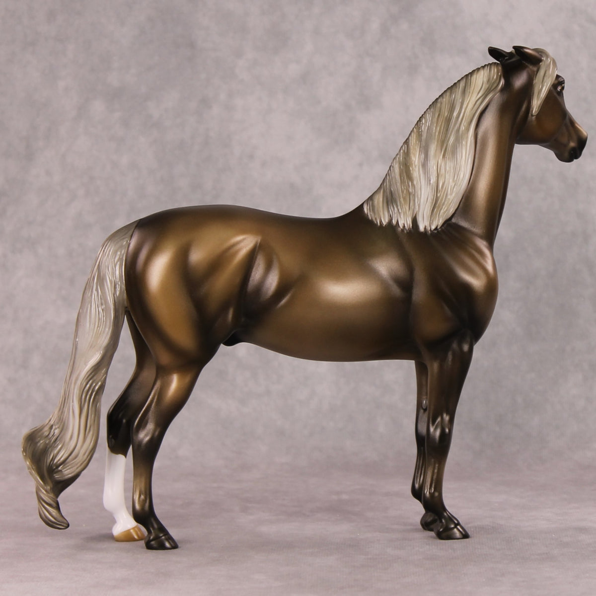 Luigi OOAK Chocolate Palomino Custom Pinned Eared Morgan By Angela Marleau HS24