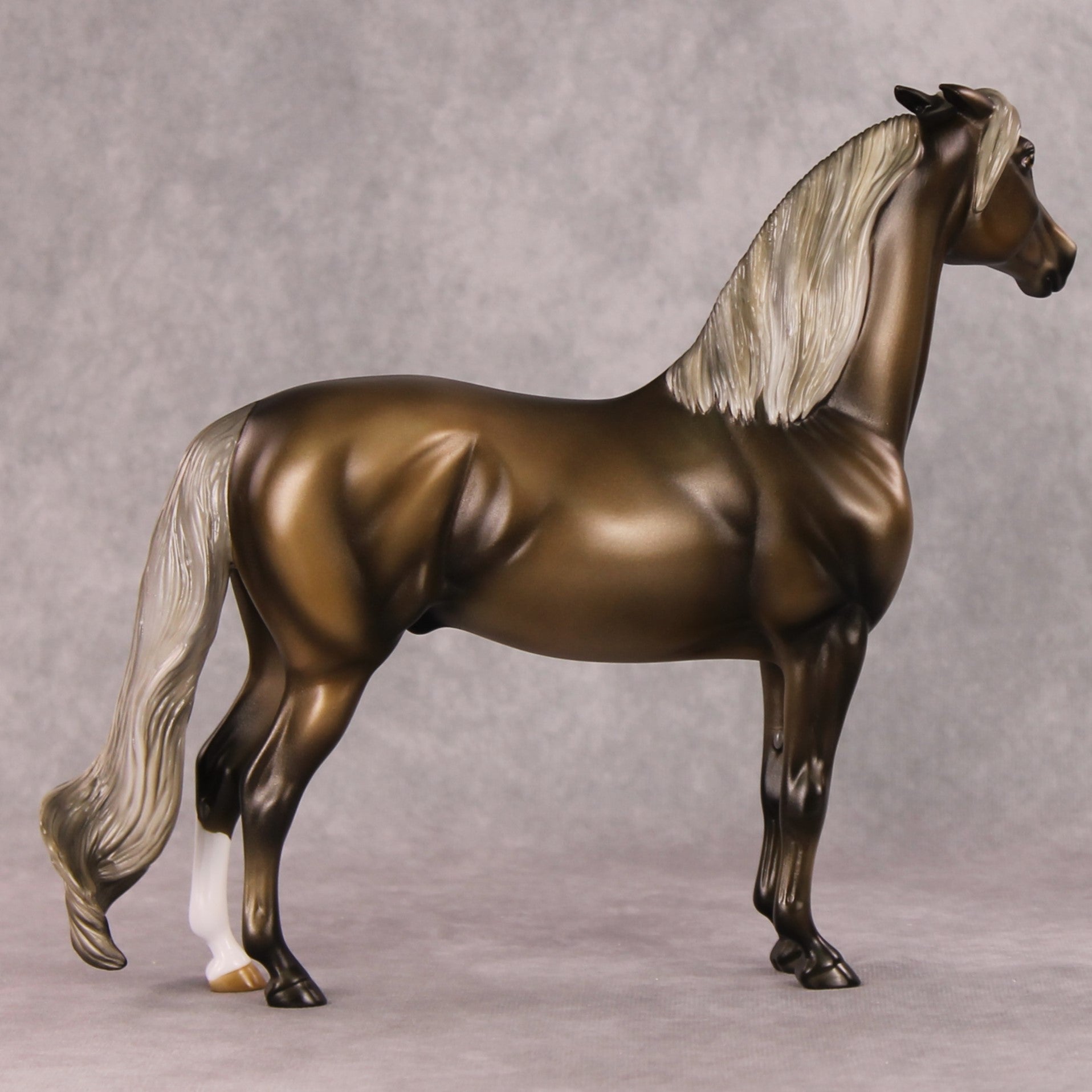 Luigi OOAK Chocolate Palomino Custom Pinned Eared Morgan By Angela Marleau HS24