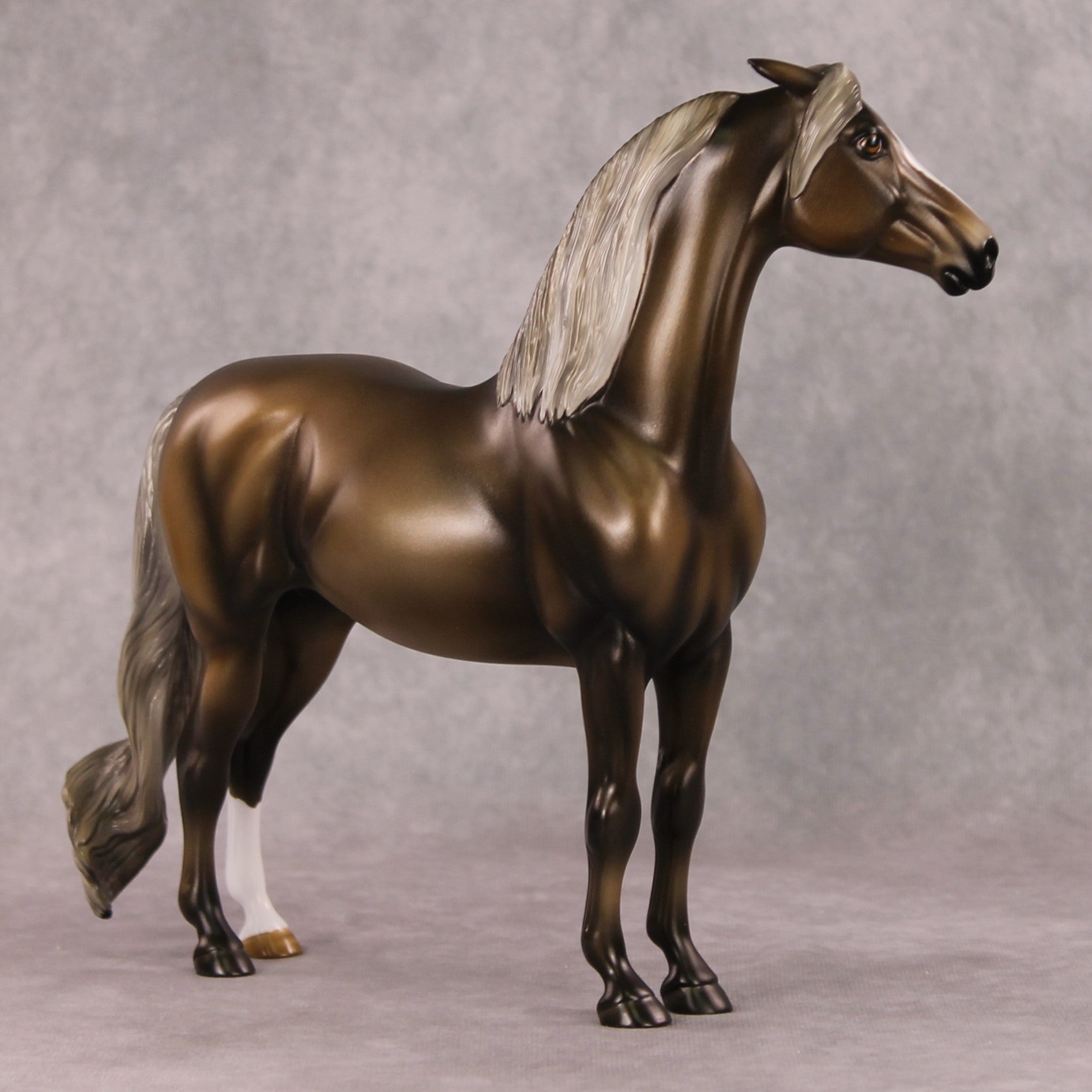 Luigi OOAK Chocolate Palomino Custom Pinned Eared Morgan By Angela Marleau HS24