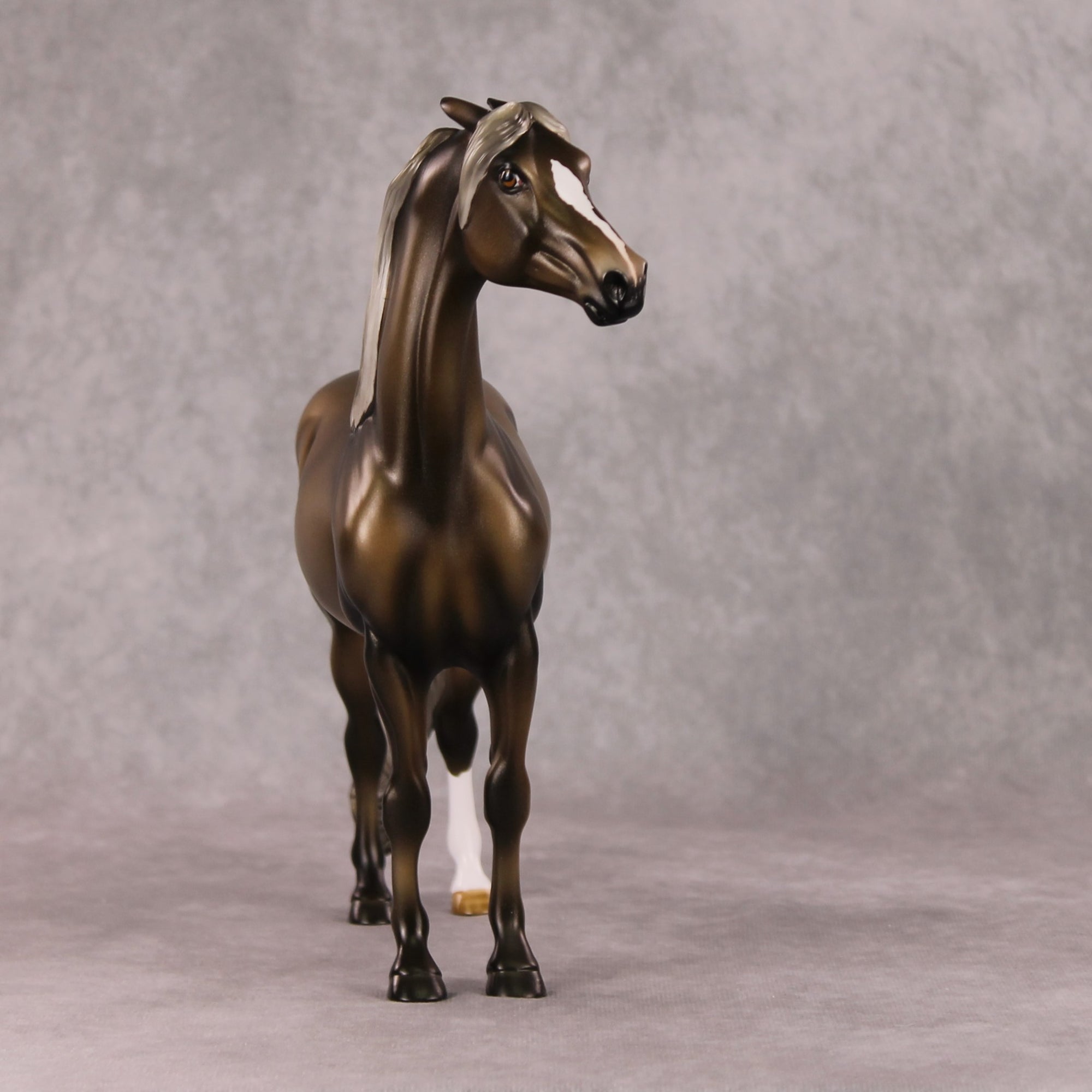 Luigi OOAK Chocolate Palomino Custom Pinned Eared Morgan By Angela Marleau HS24