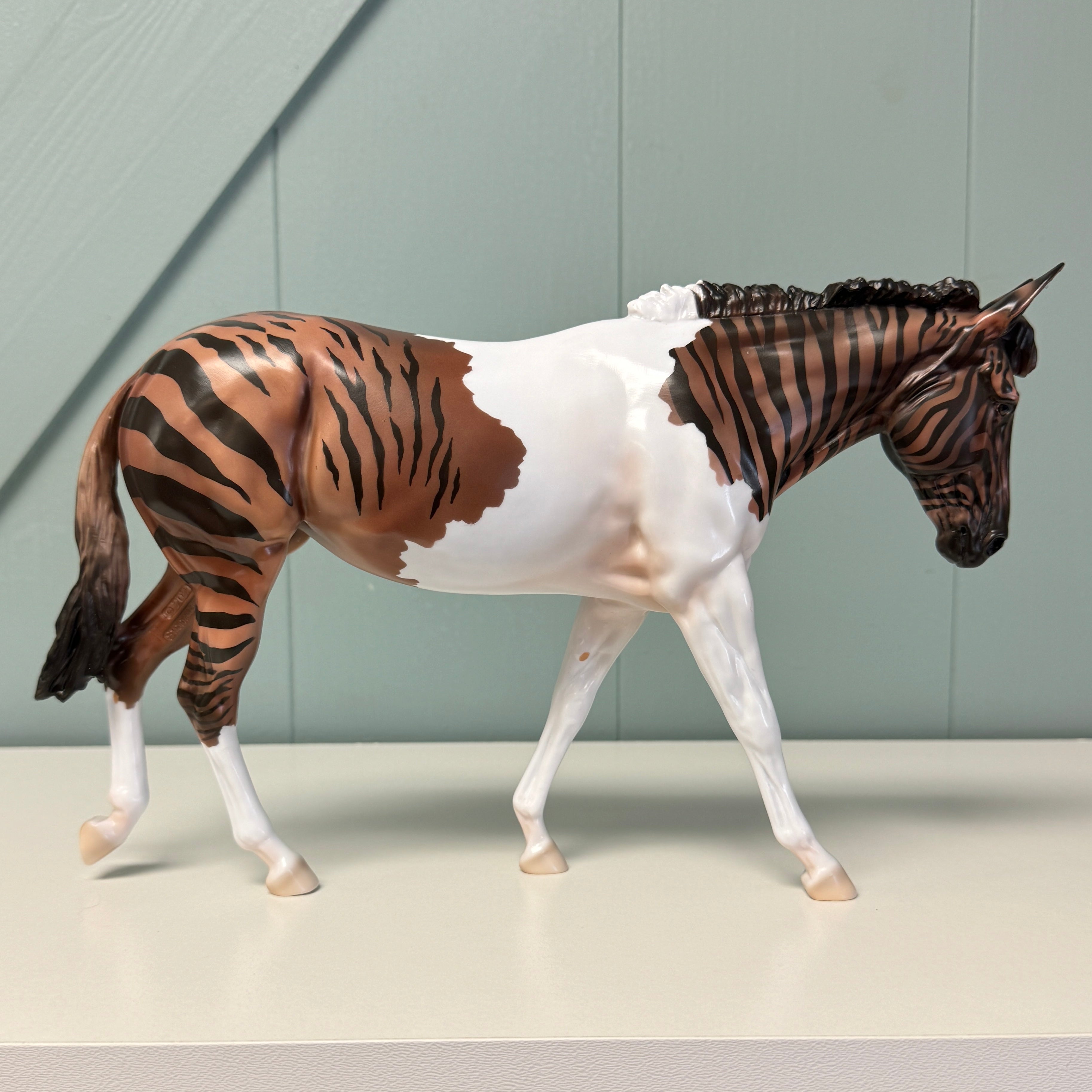 Mingulay OOAK Pinto Zebra Hybrid Mule By Jess Hamill EQ24