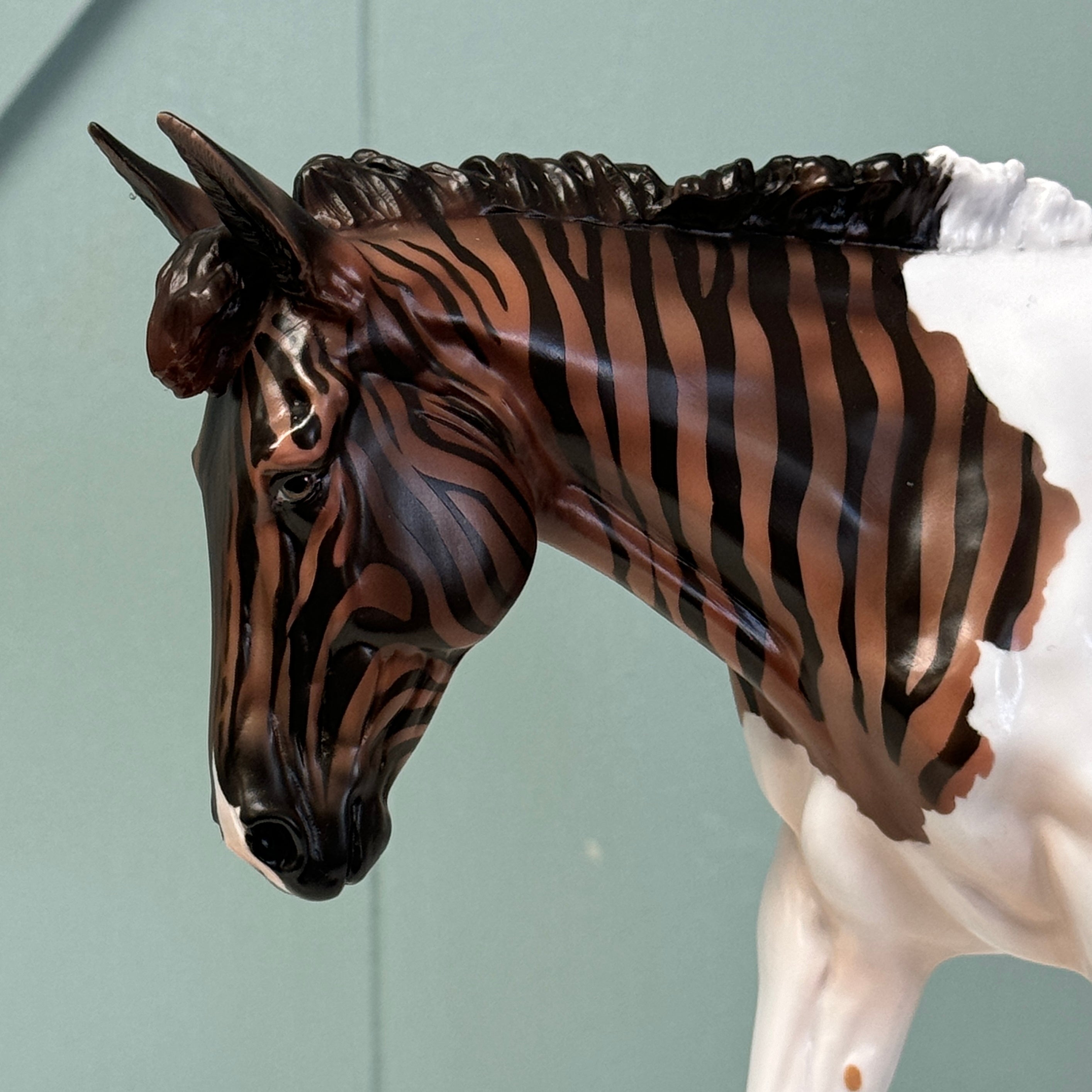 Mingulay OOAK Pinto Zebra Hybrid Mule By Jess Hamill EQ24 End of