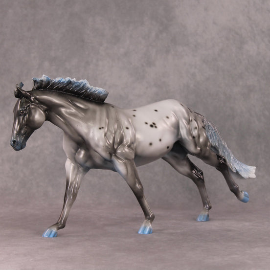 Frostbite OOAK Grey Blue Deco Appy Glossy Remington By Ellen Robbins HS24
