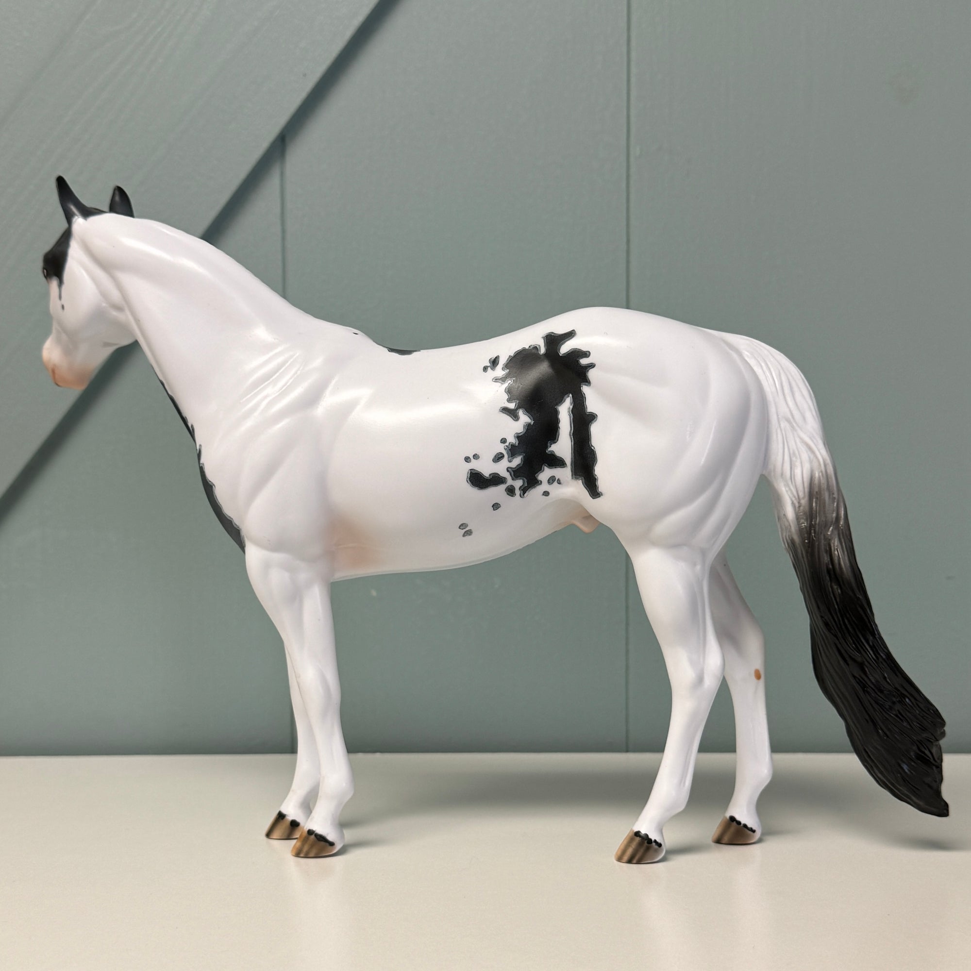 Accolade OOAK Gray Tobiano Ideal Stock Horse By Dawn Quick EQ24