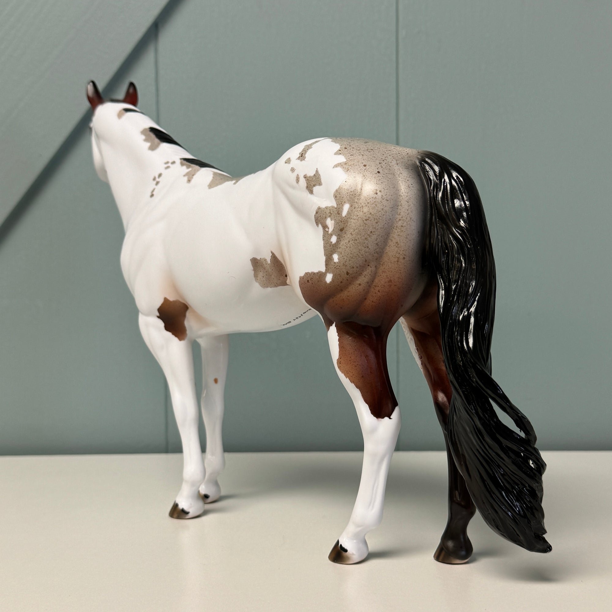 Ebauche OOAK Bay Roan Overo Ideal Stock Horse By Dawn Quick EQ24