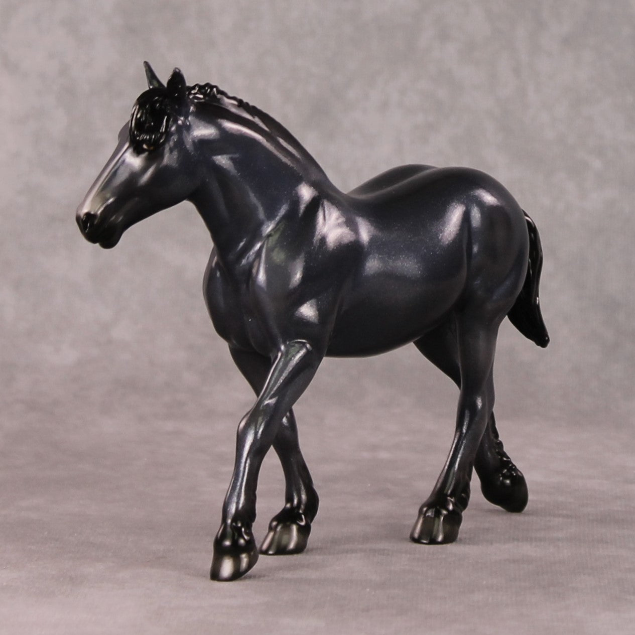 Midnight Flurries OOAK Holo Black Deco Pebble Draft By Ellen Robbins HS24