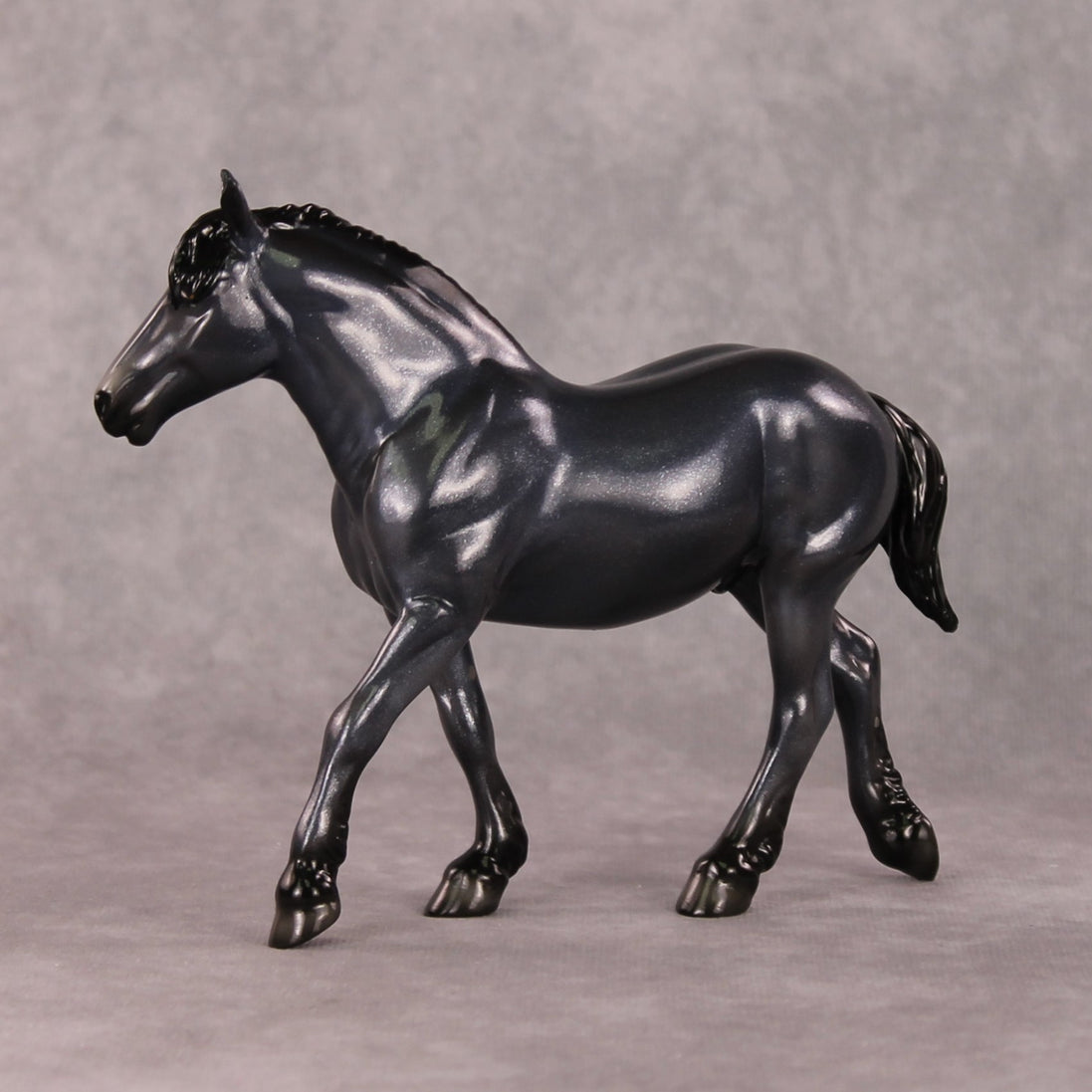 Midnight Flurries OOAK Holo Black Deco Pebble Draft By Ellen Robbins HS24