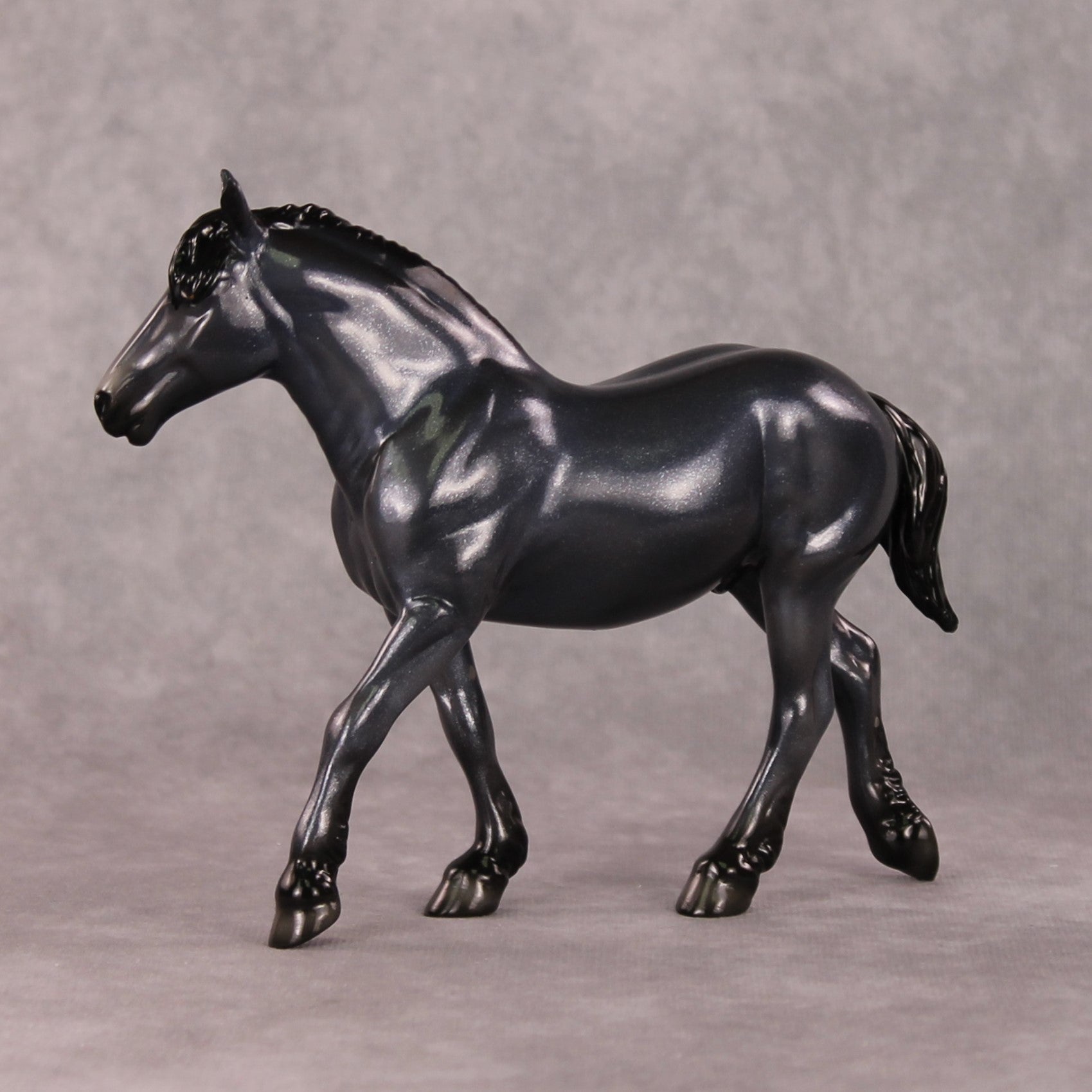 Midnight Flurries OOAK Holo Black Deco Pebble Draft By Ellen Robbins HS24