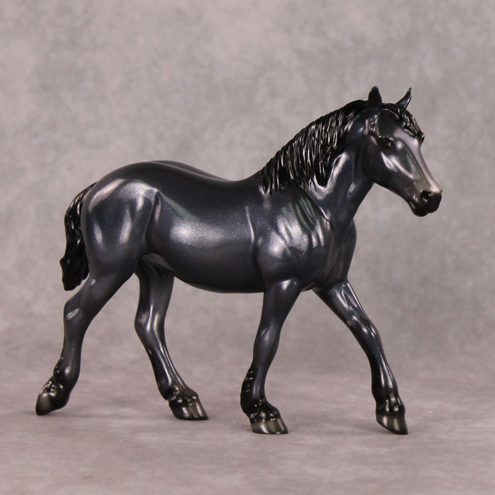 Midnight Flurries OOAK Holo Black Deco Pebble Draft By Ellen Robbins HS24