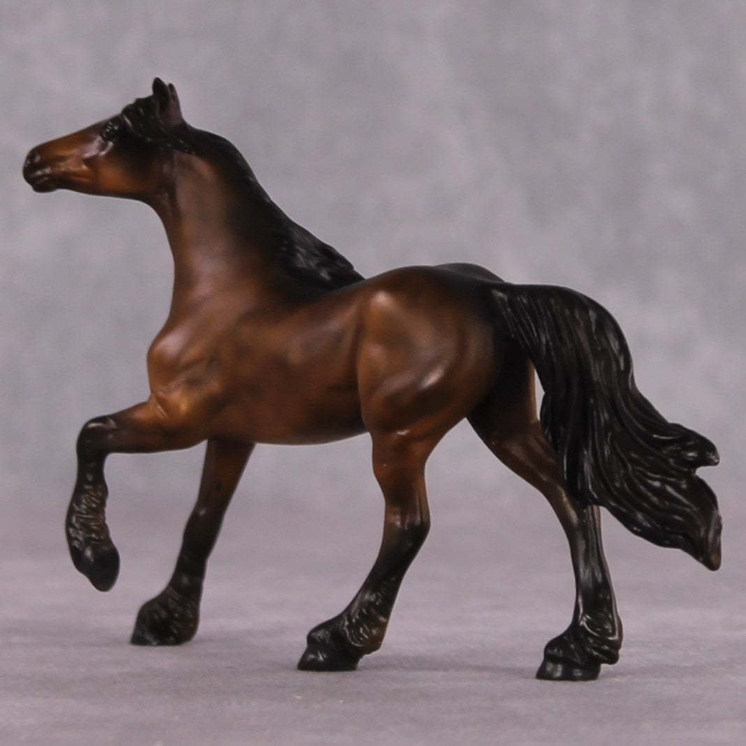 "Of The Fields" OOAK EFCM Friesian Chip By Kristen Cermele - April GemStones Series