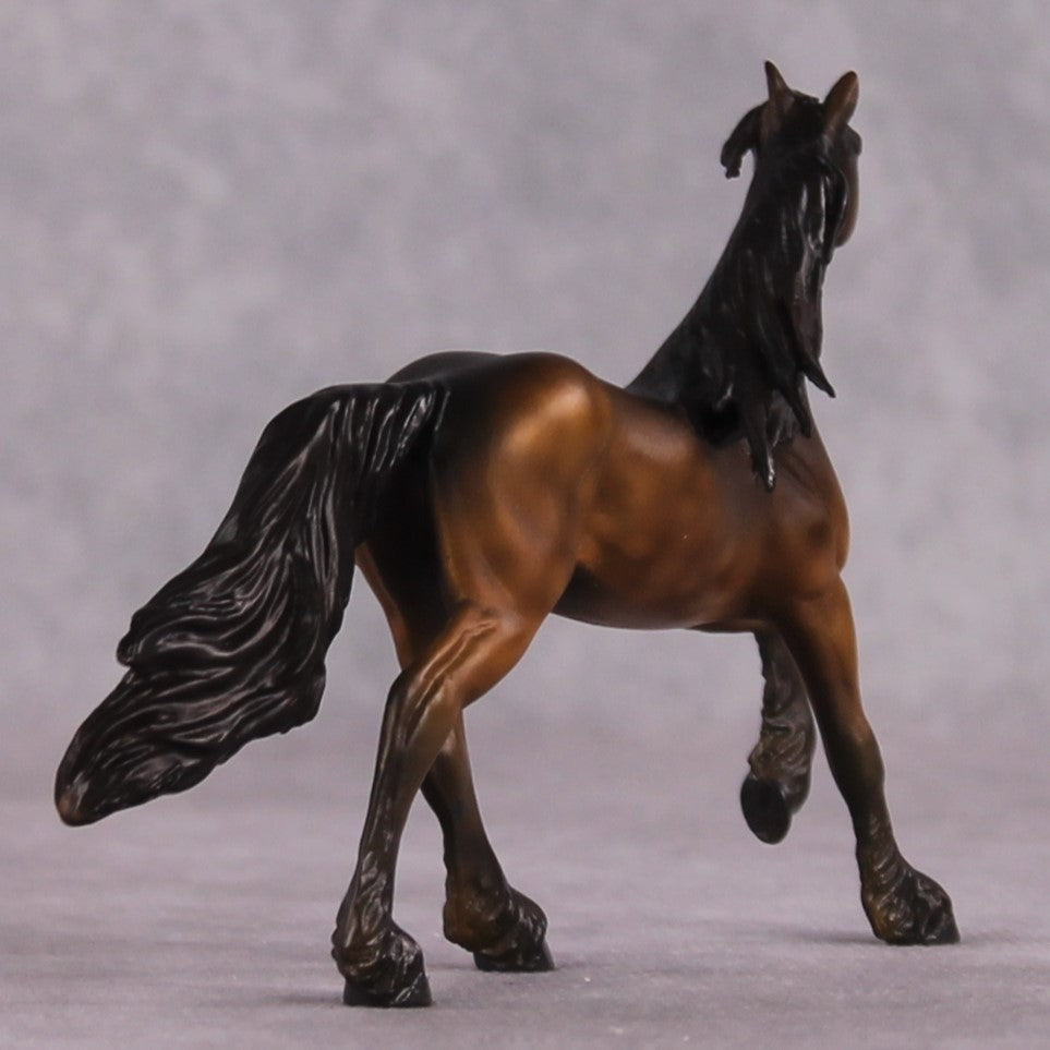 "Of The Fields" OOAK EFCM Friesian Chip By Kristen Cermele - April GemStones Series