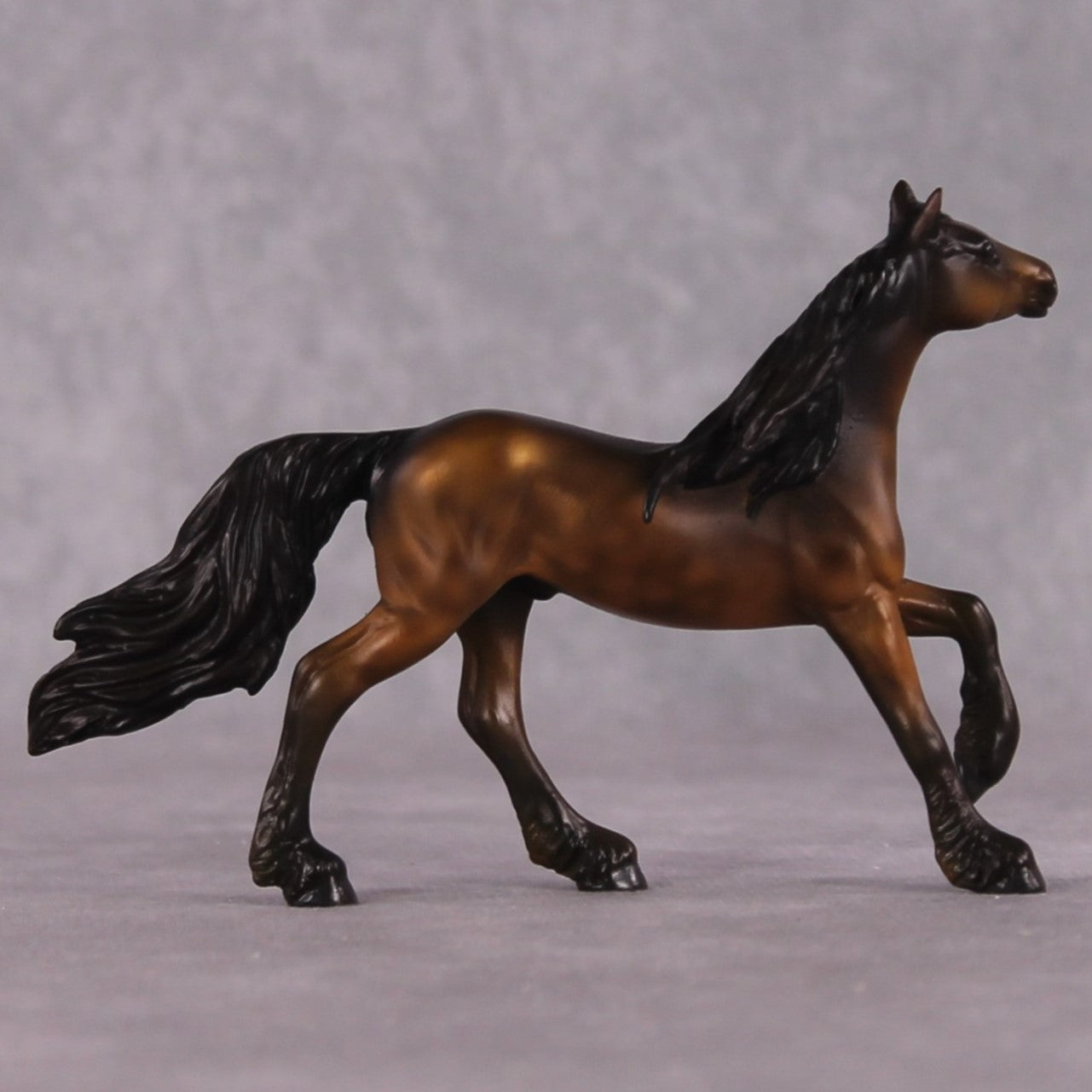 "Of The Fields" OOAK EFCM Friesian Chip By Kristen Cermele - April GemStones Series