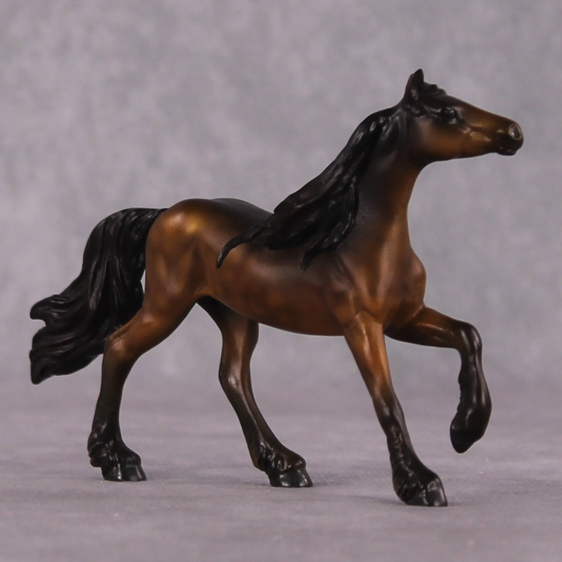 "Of The Fields" OOAK EFCM Friesian Chip By Kristen Cermele - April GemStones Series