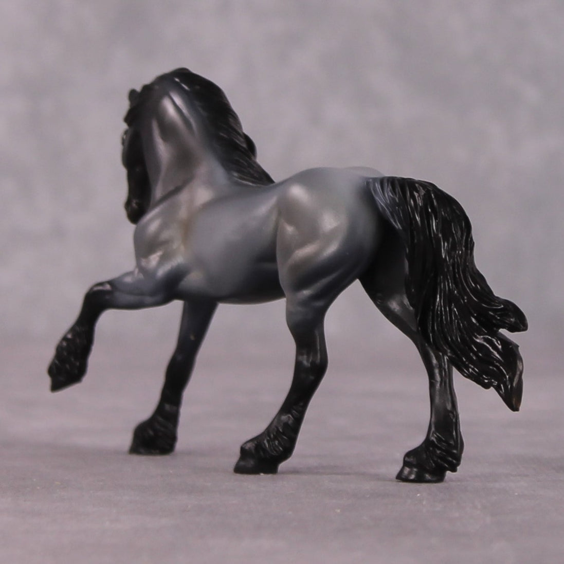 "Azzurro" OOAK FCM Friesian Chip By Kristen Cermele - April GemStones Series