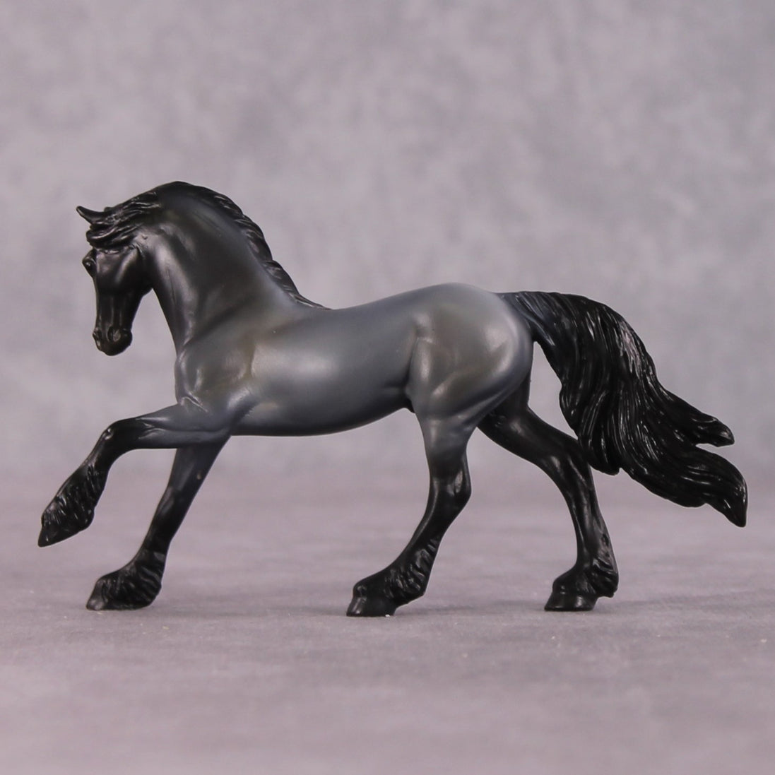 "Azzurro" OOAK FCM Friesian Chip By Kristen Cermele - April GemStones Series