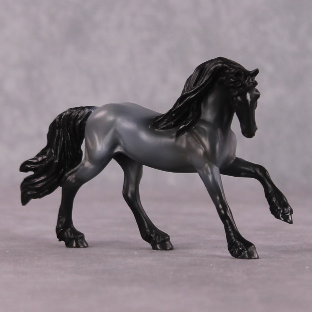 "Azzurro" OOAK FCM Friesian Chip By Kristen Cermele - April GemStones Series