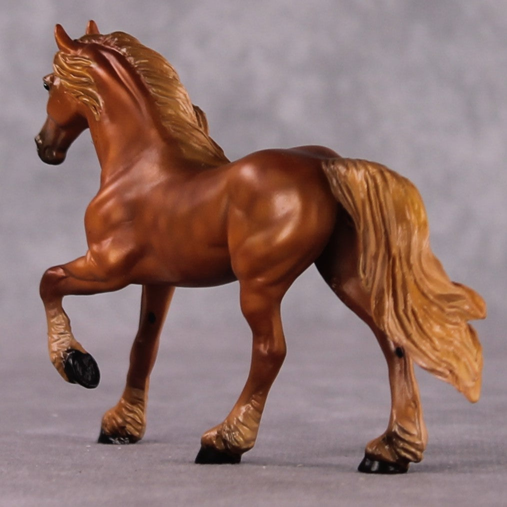 "Alopex" OOAK Friesian Chip By Kristen Cermele - April GemStones Series