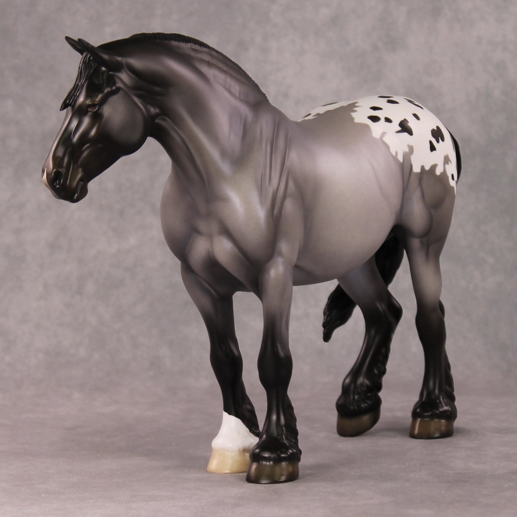 A Hippopotamus OOAK Blue Roan Appaloosa Heavy Draft By Ellen Robbins HS24