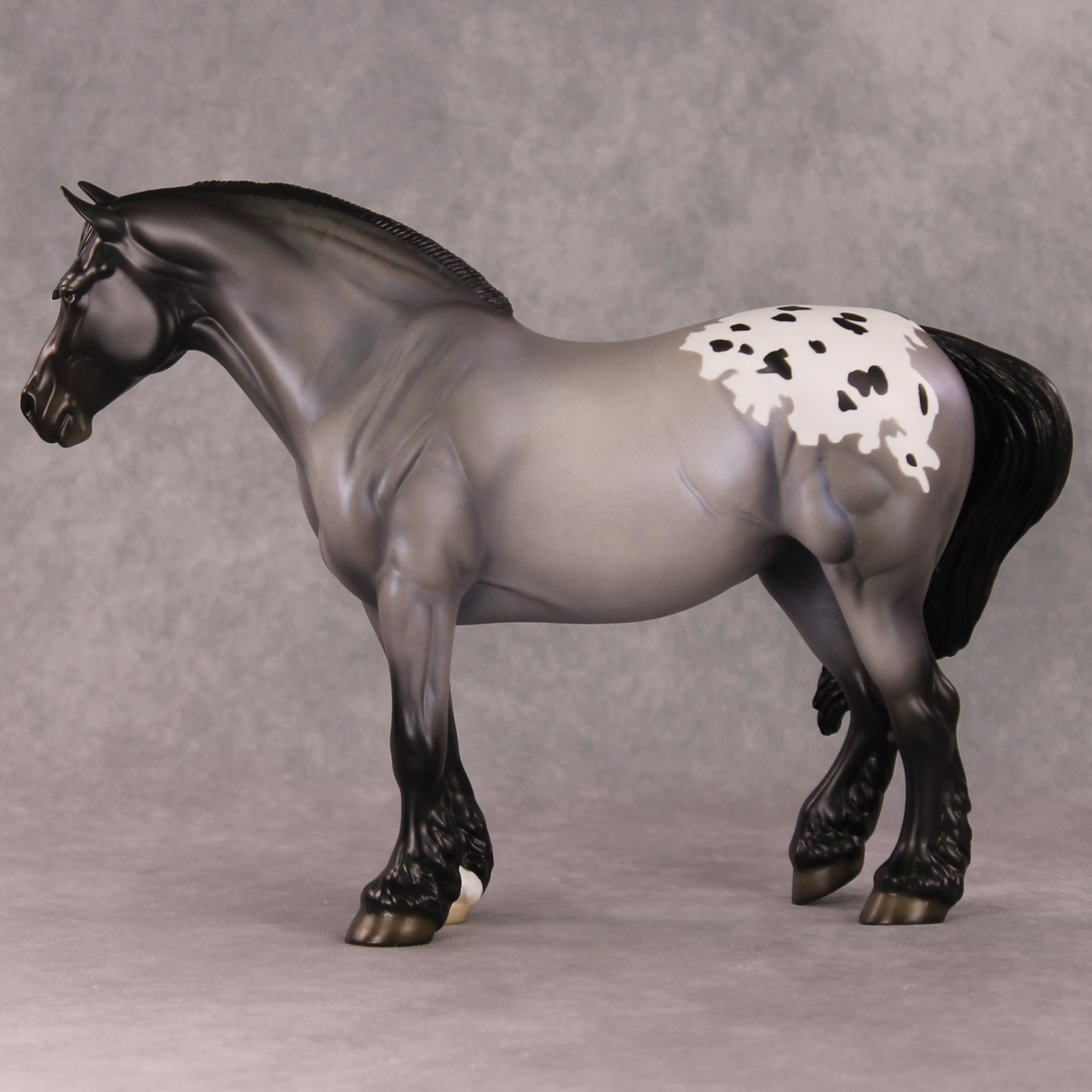 A Hippopotamus OOAK Blue Roan Appaloosa Heavy Draft By Ellen Robbins HS24