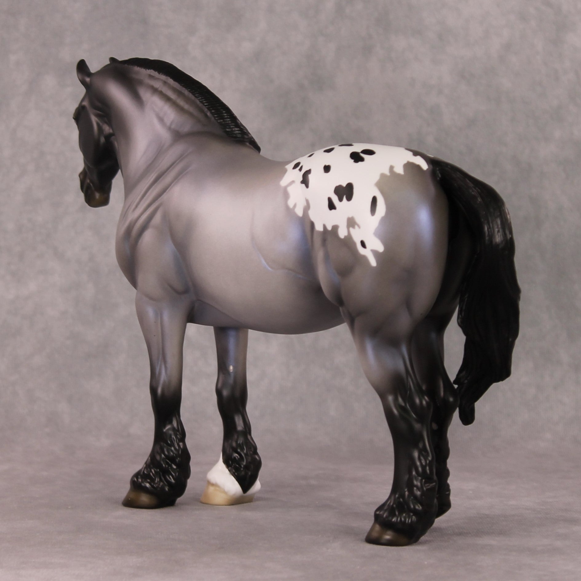 A Hippopotamus OOAK Blue Roan Appaloosa Heavy Draft By Ellen Robbins HS24