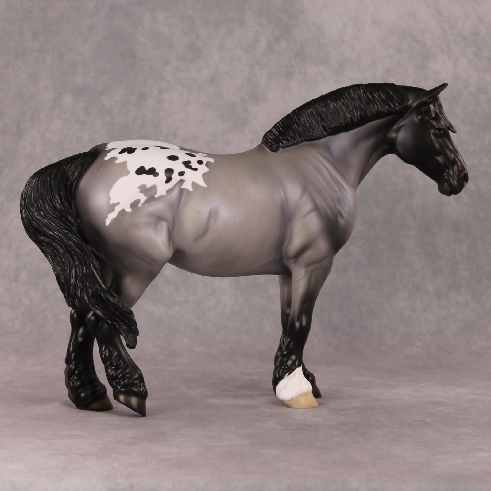 A Hippopotamus OOAK Blue Roan Appaloosa Heavy Draft By Ellen Robbins HS24