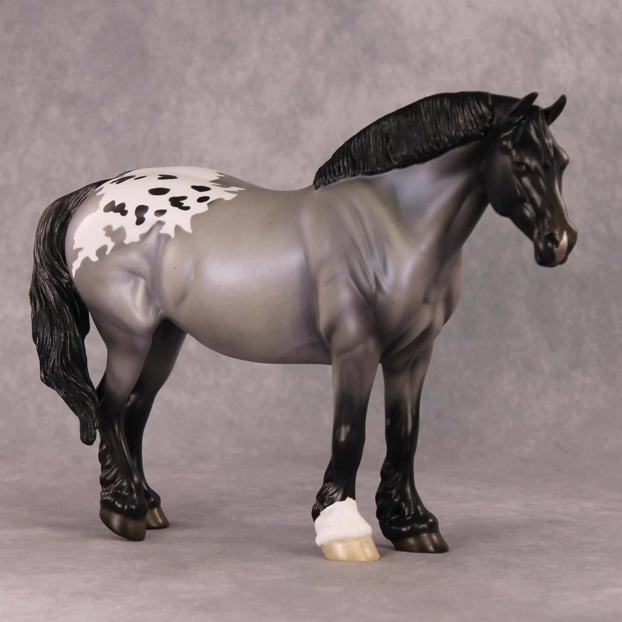A Hippopotamus OOAK Blue Roan Appaloosa Heavy Draft By Ellen Robbins HS24