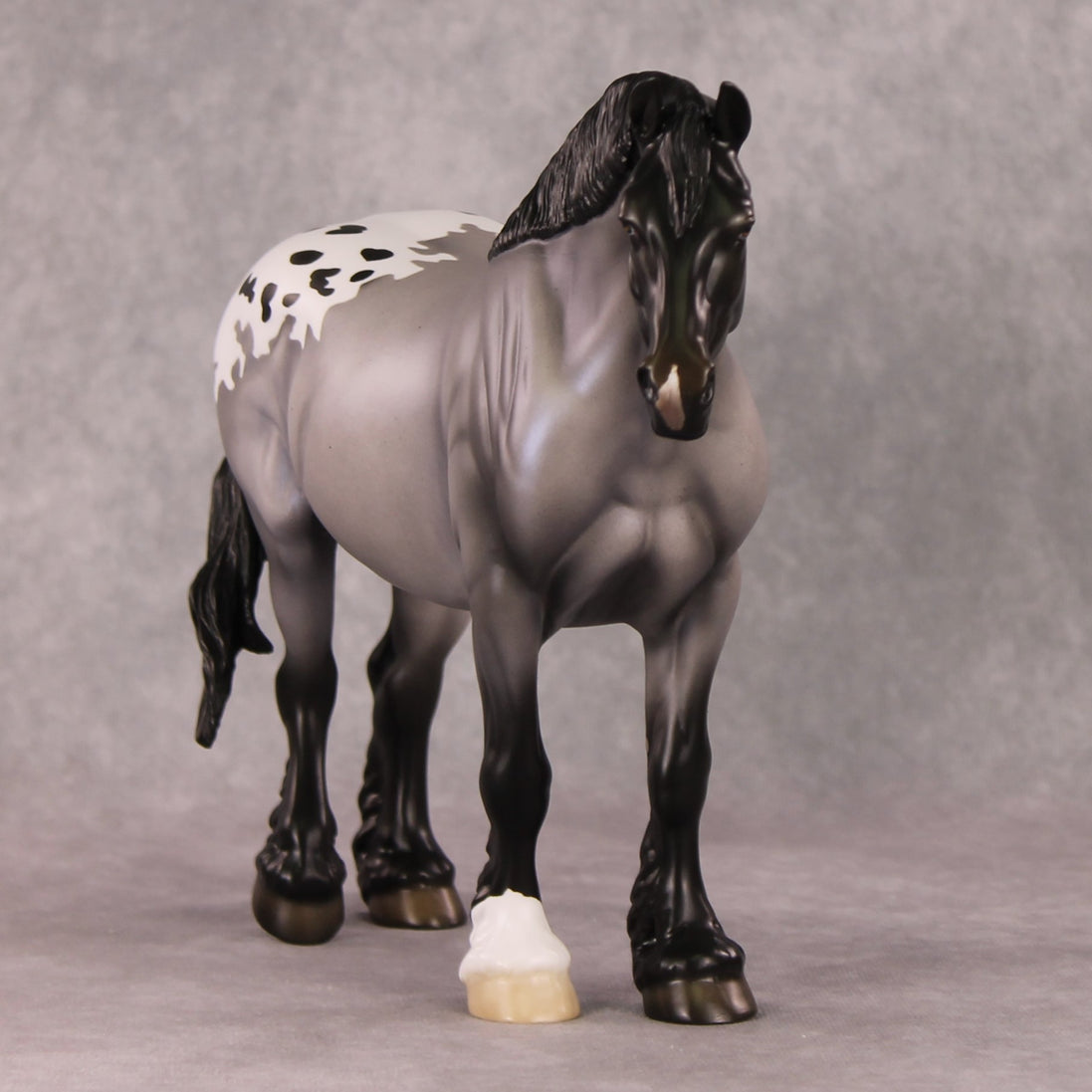 A Hippopotamus OOAK Blue Roan Appaloosa Heavy Draft By Ellen Robbins HS24