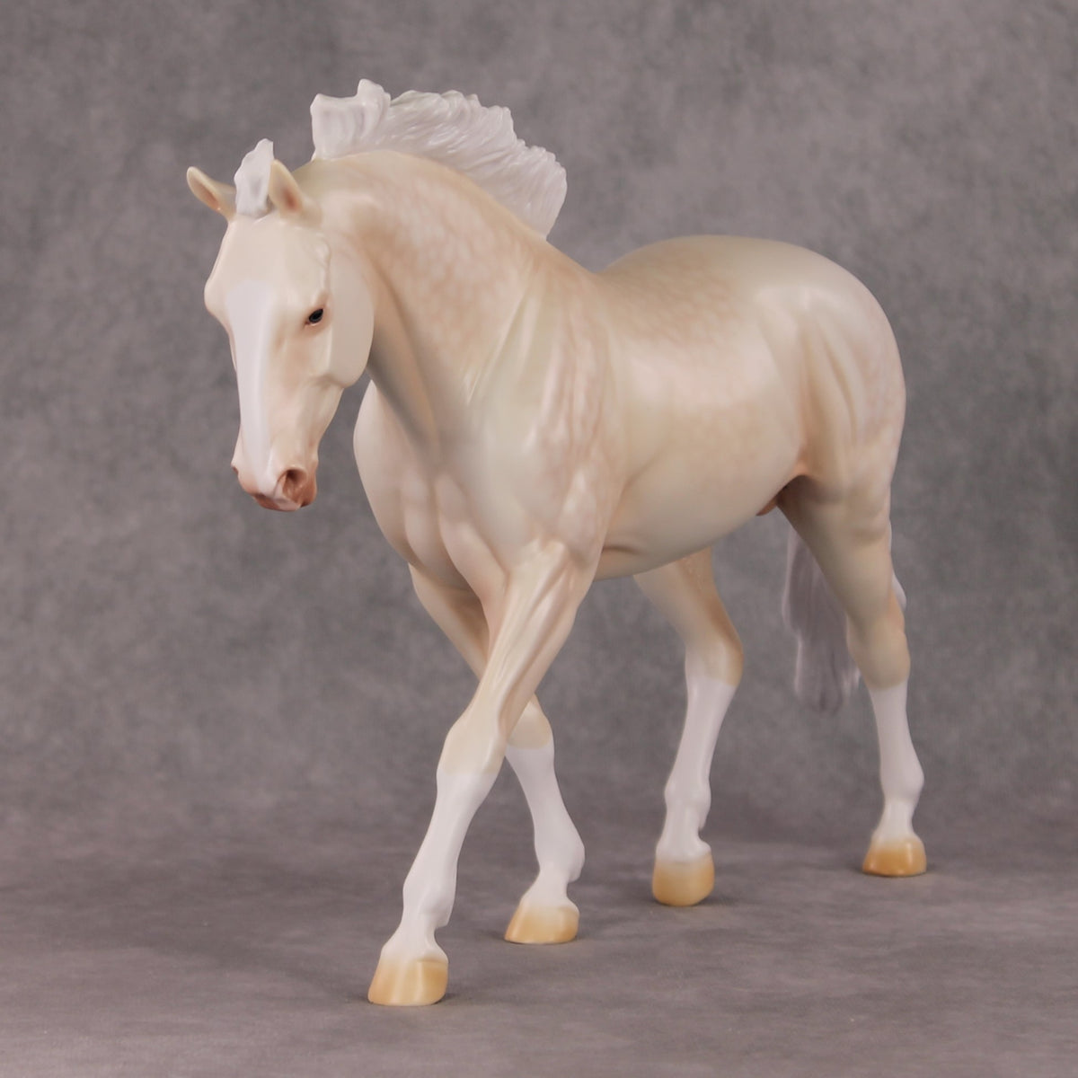 Gentle Solace OOAK  Dappled Cremello Irish Draught By Ashley Palmer HS24