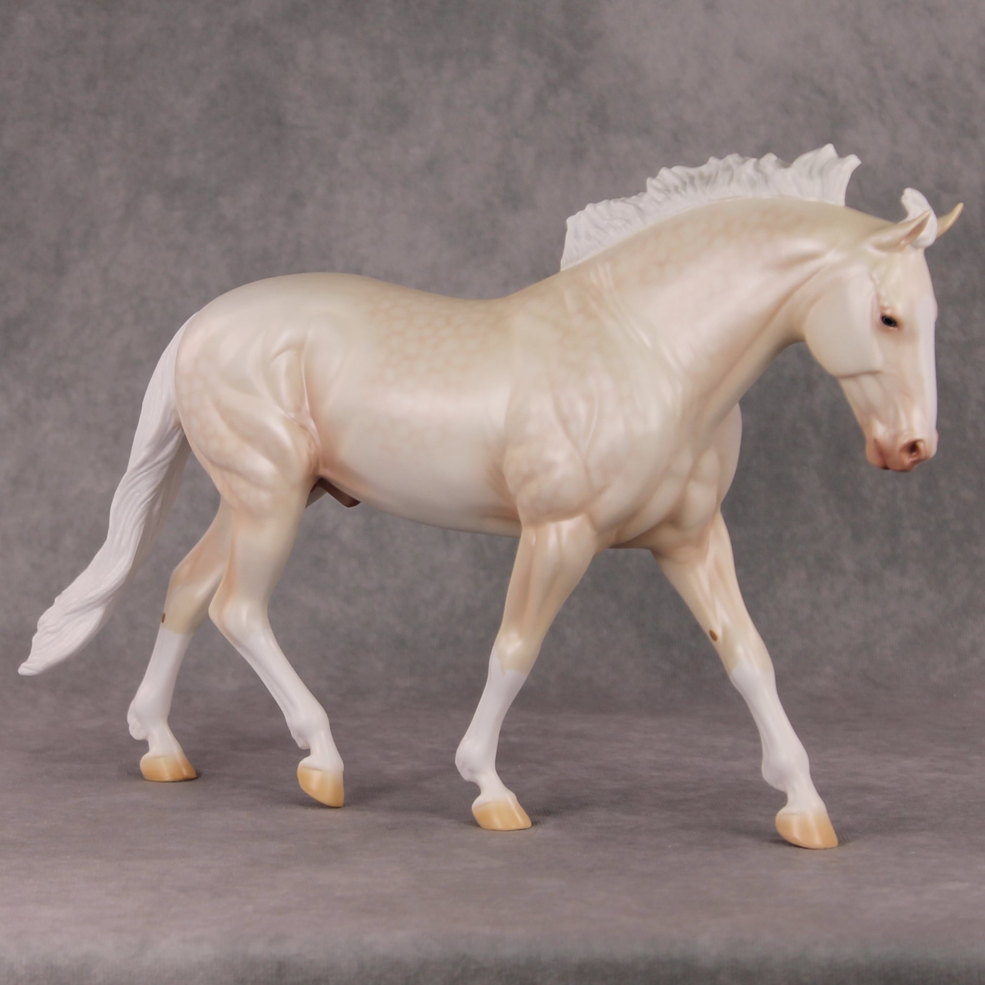 Gentle Solace OOAK  Dappled Cremello Irish Draught By Ashley Palmer HS24