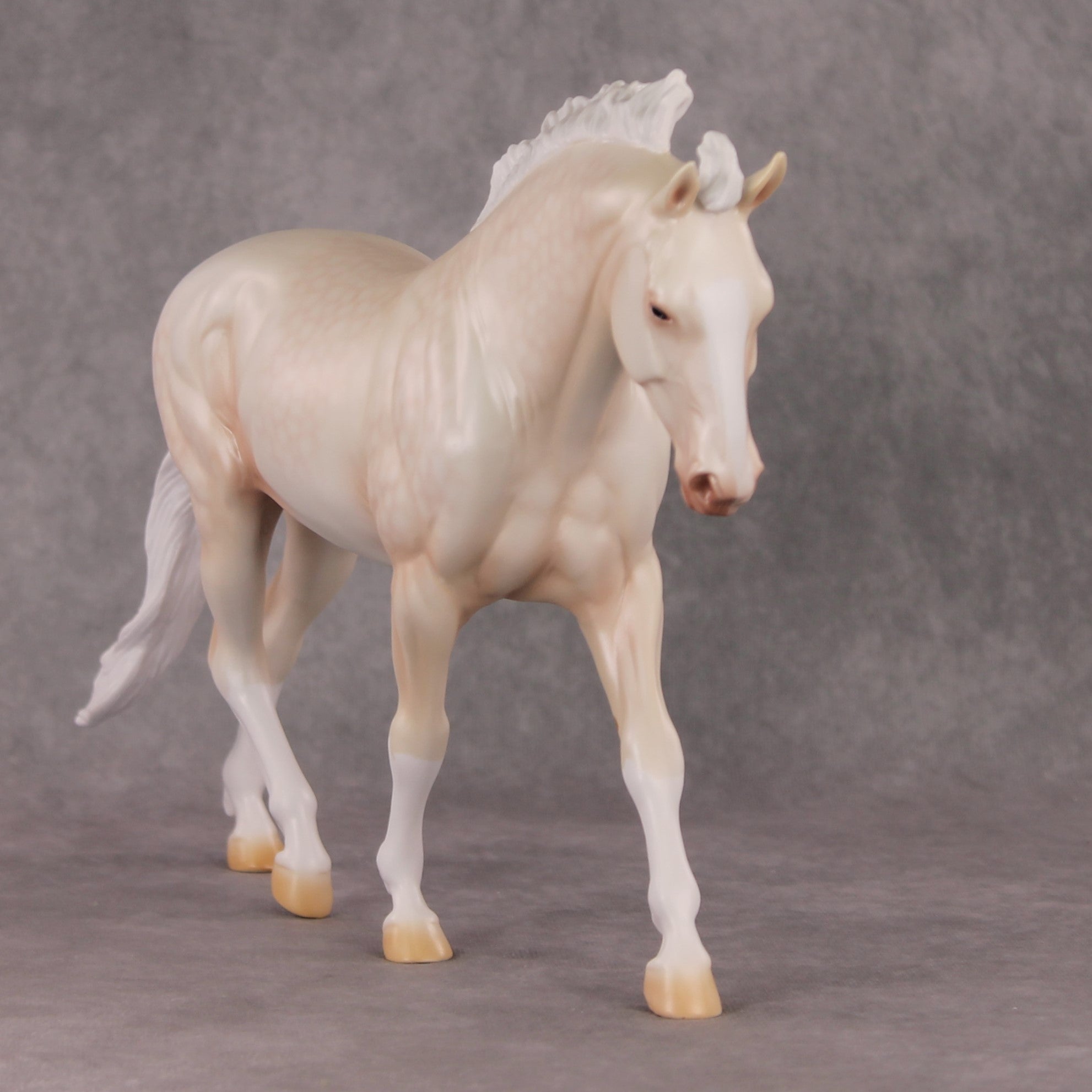 Gentle Solace OOAK  Dappled Cremello Irish Draught By Ashley Palmer HS24