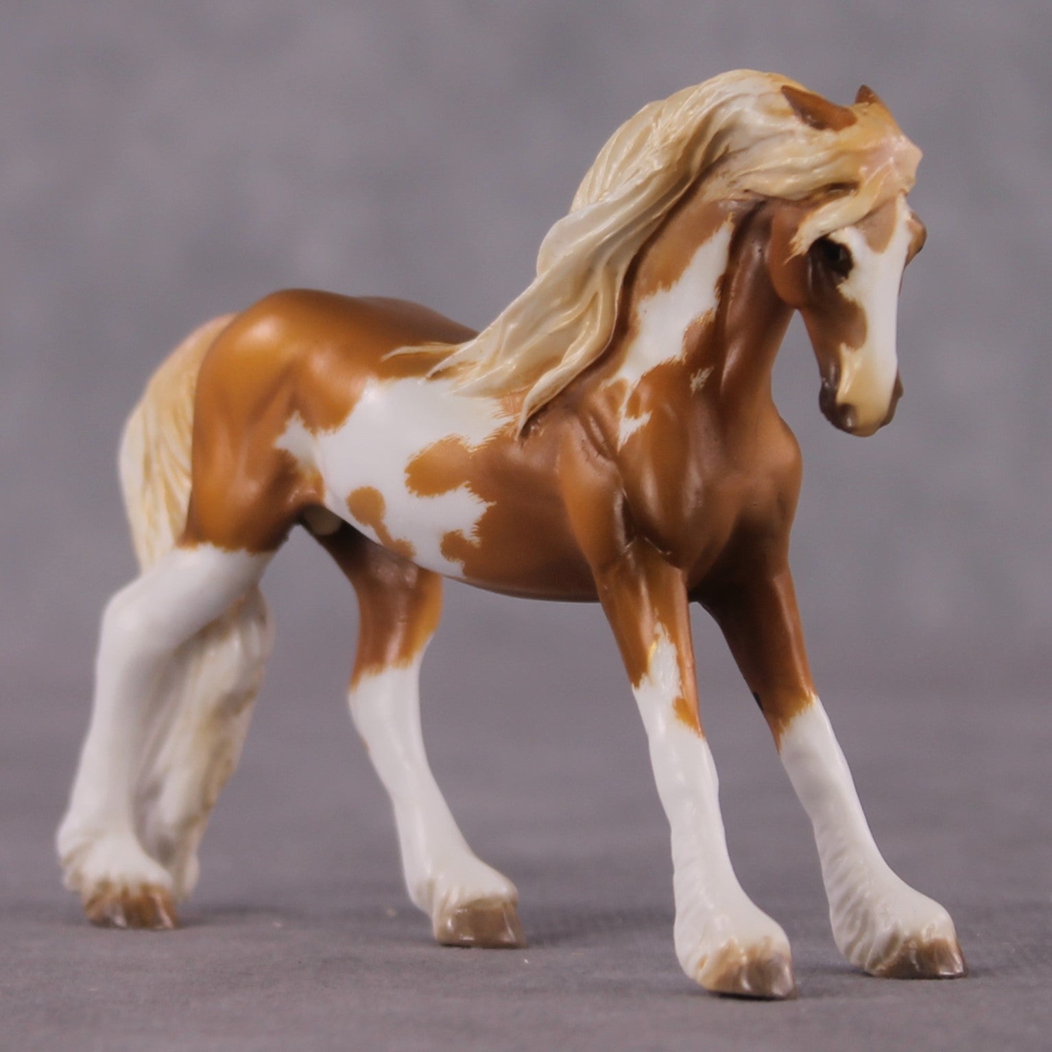 "The Brave" OOAK EFCM Friesian Chip By Kristen Cermele - April GemStones Series