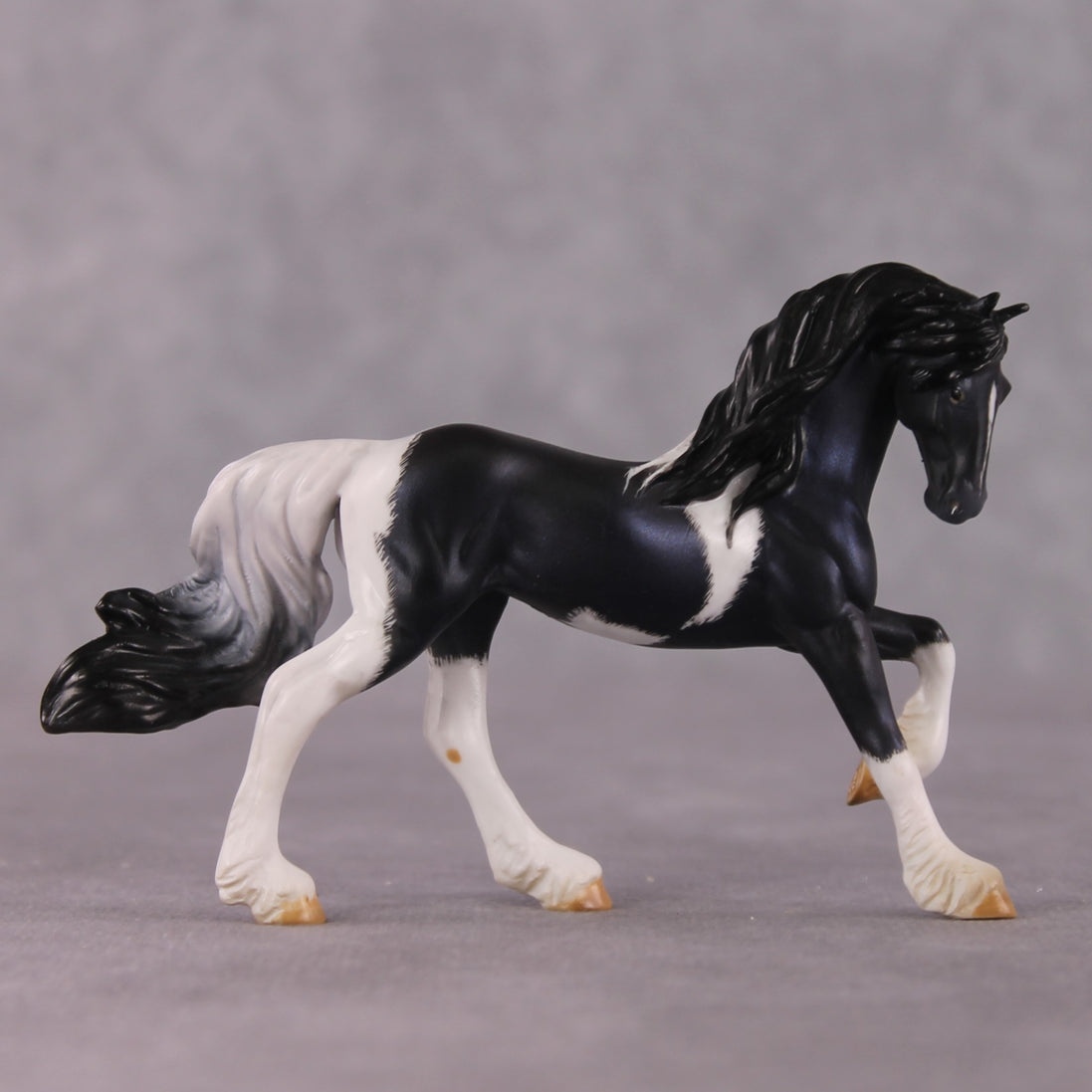 "Galant" OOAK EFCM Friesian Chip By Kristen Cermele - April GemStones Series