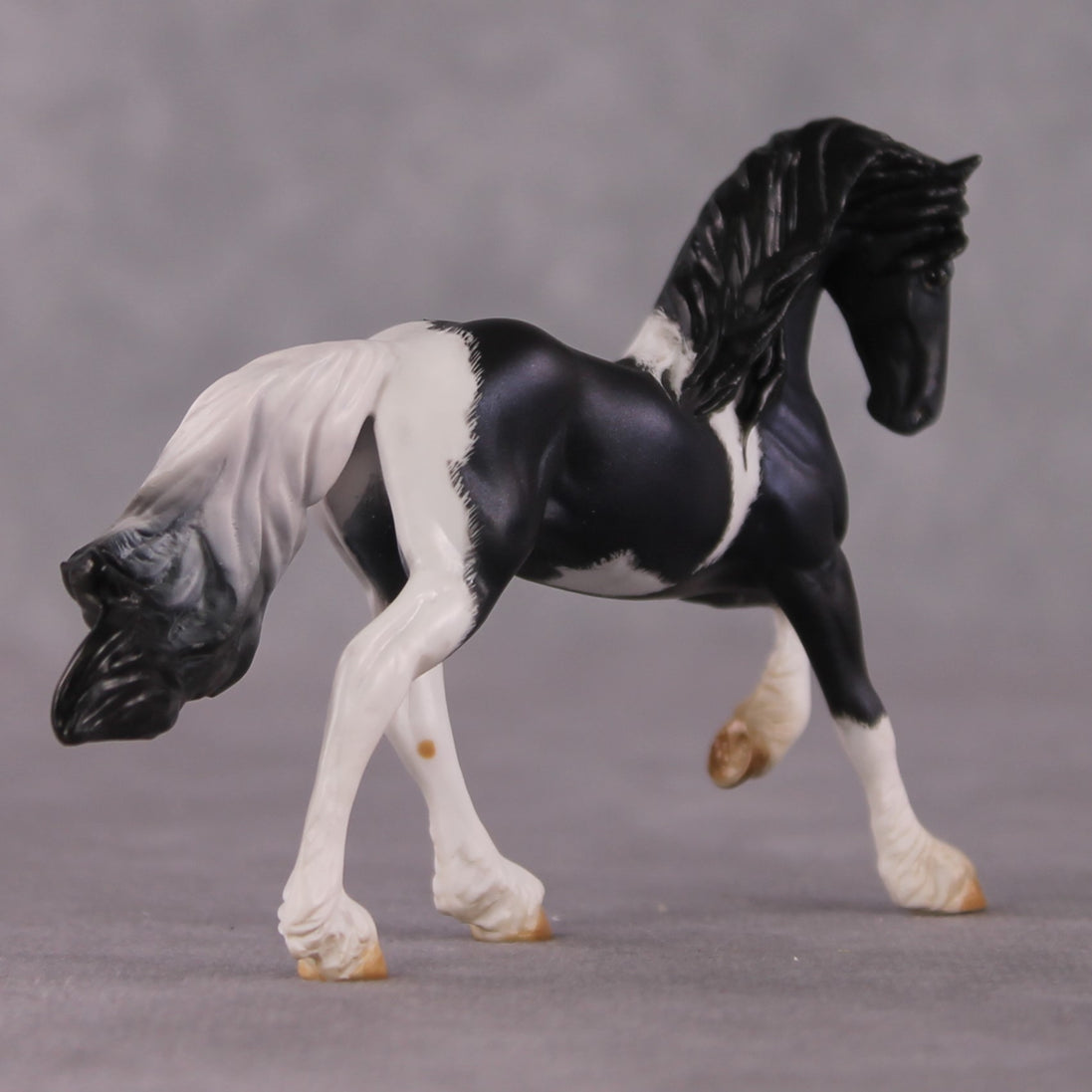 "Galant" OOAK EFCM Friesian Chip By Kristen Cermele - April GemStones Series