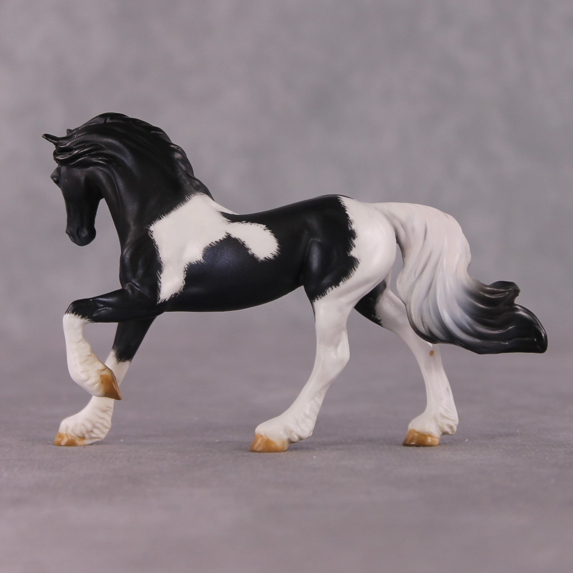 "Galant" OOAK EFCM Friesian Chip By Kristen Cermele - April GemStones Series