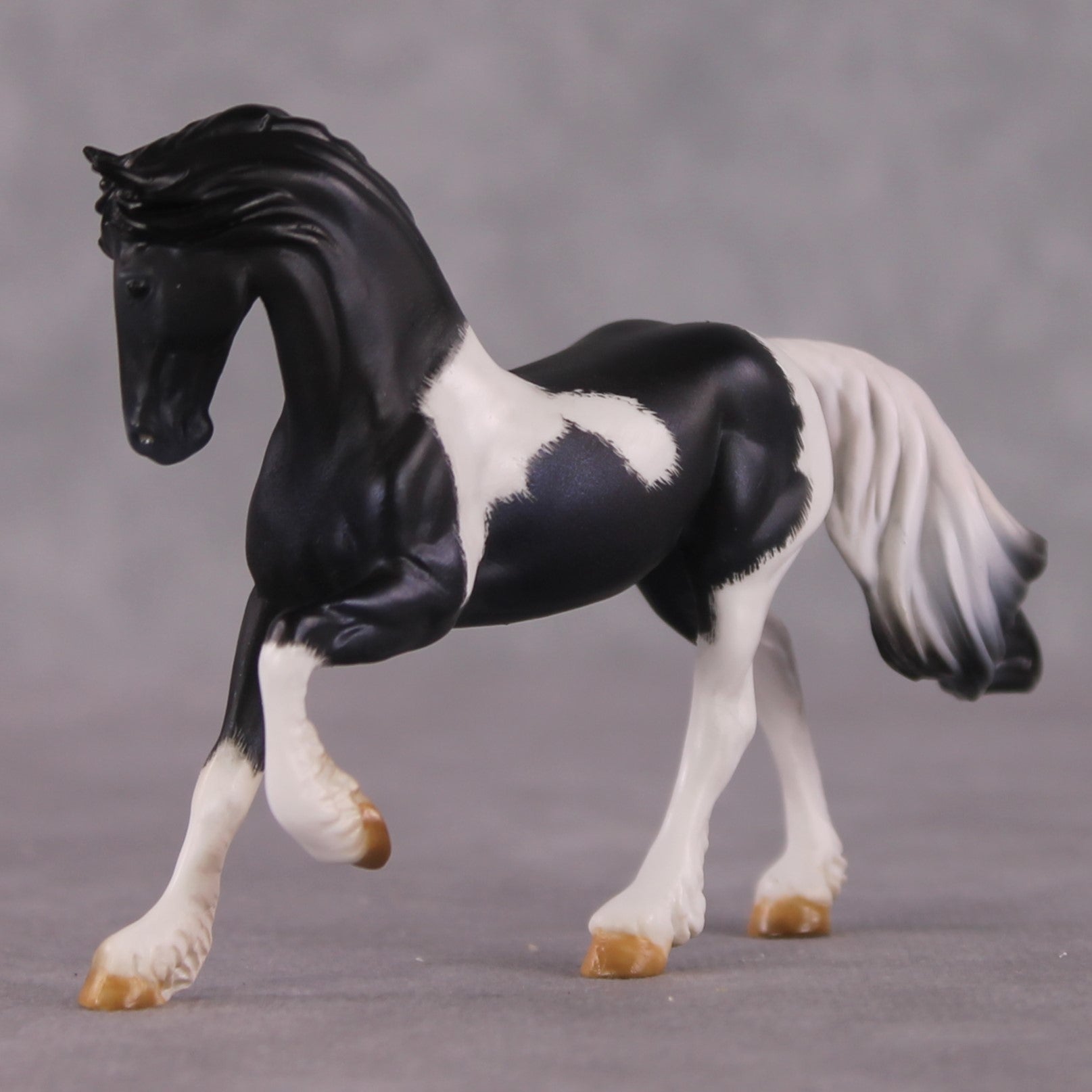 "Galant" OOAK EFCM Friesian Chip By Kristen Cermele - April GemStones Series