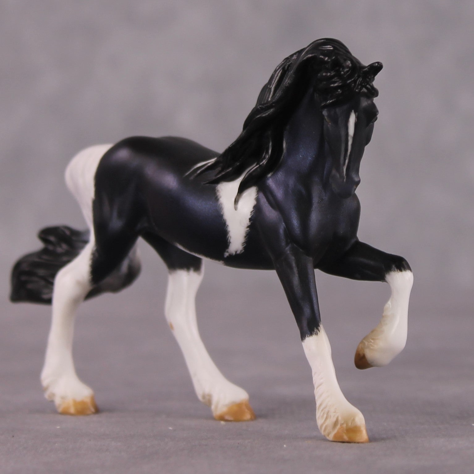 "Galant" OOAK EFCM Friesian Chip By Kristen Cermele - April GemStones Series