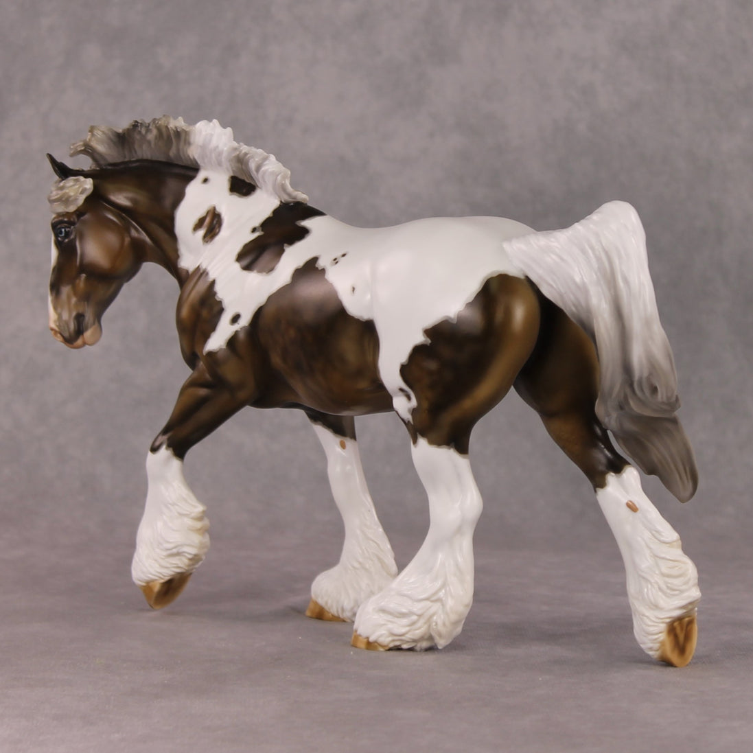 Oak OOAK Silver Dapple Tobiano Customized Irish Cob By Julie Keim HS24