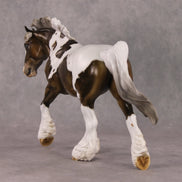 Oak OOAK Silver Dapple Tobiano Customized Irish Cob By Julie Keim HS24