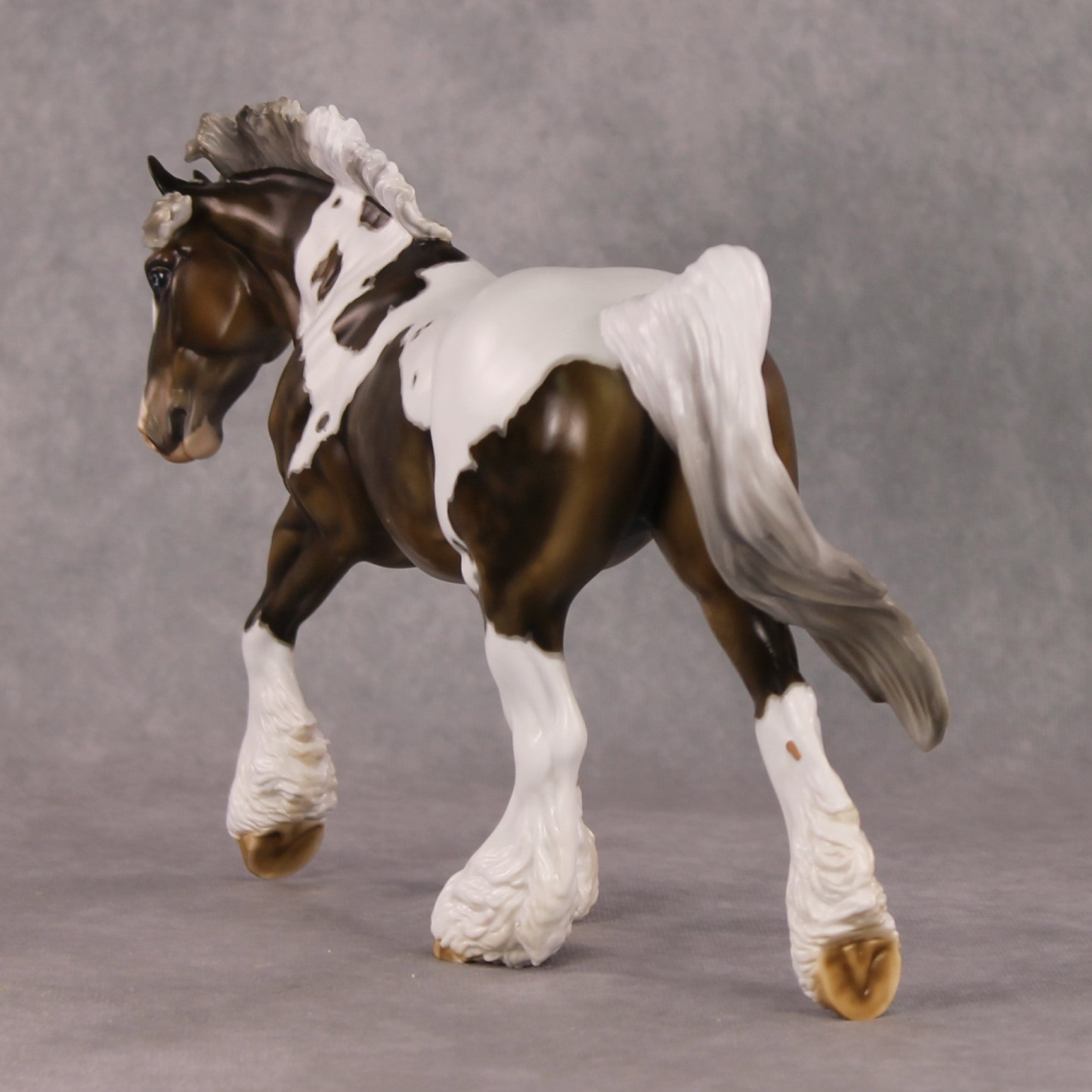Oak OOAK Silver Dapple Tobiano Customized Irish Cob By Julie Keim HS24
