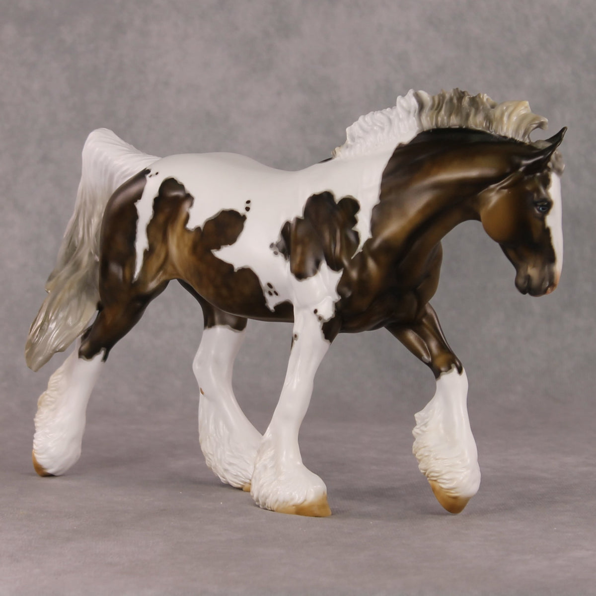Oak OOAK Silver Dapple Tobiano Customized Irish Cob By Julie Keim HS24