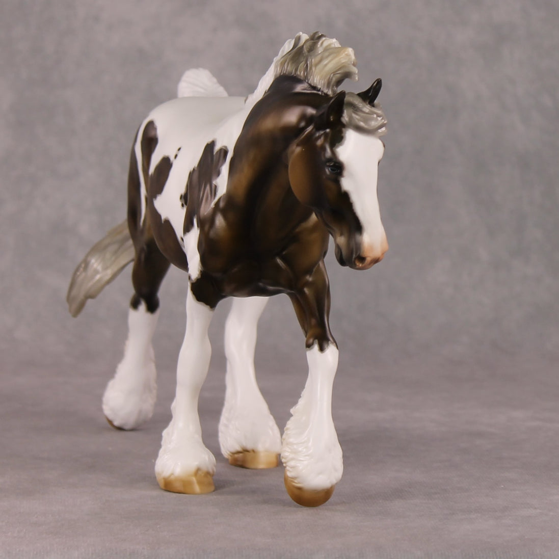 Oak OOAK Silver Dapple Tobiano Customized Irish Cob By Julie Keim HS24