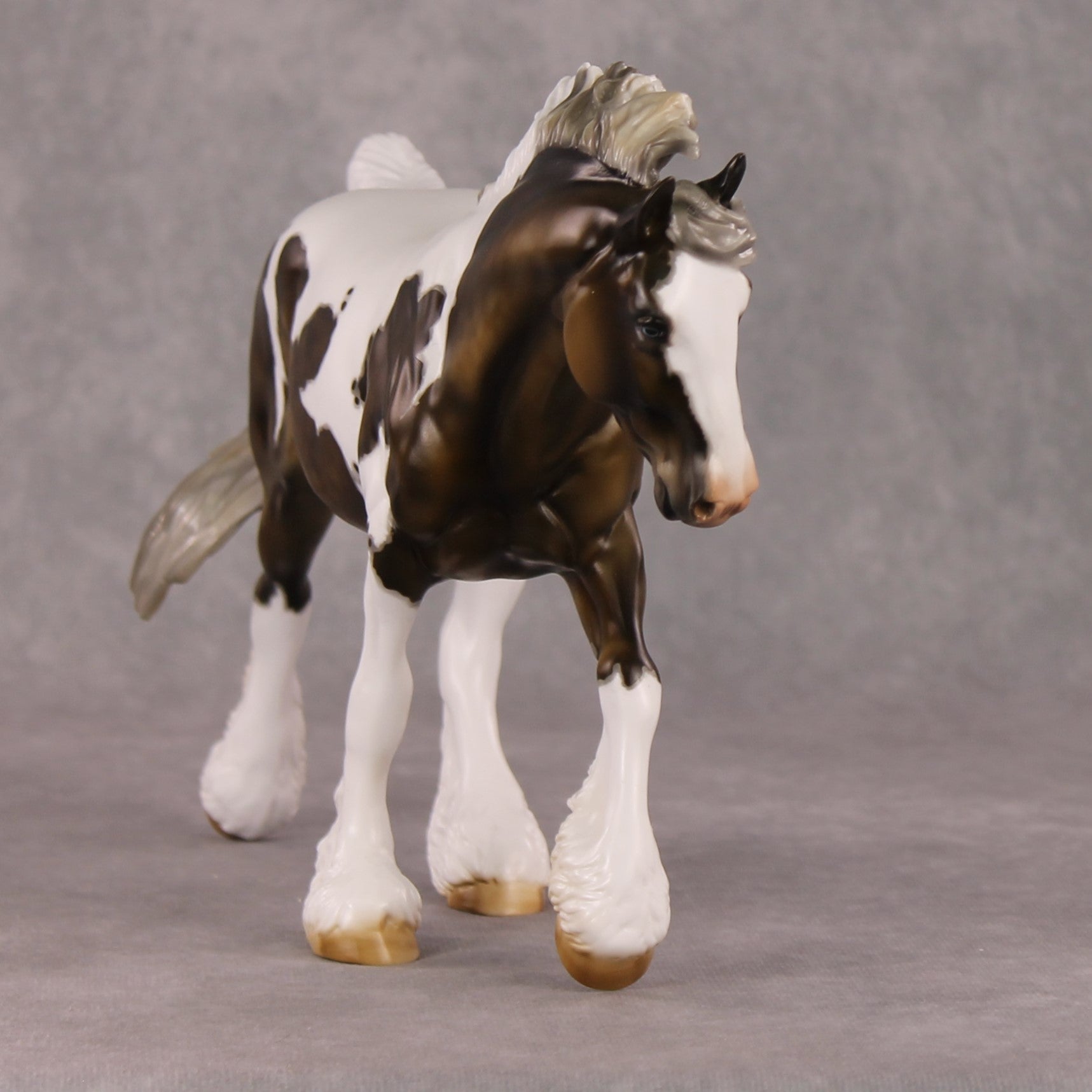 Oak OOAK Silver Dapple Tobiano Customized Irish Cob By Julie Keim HS24